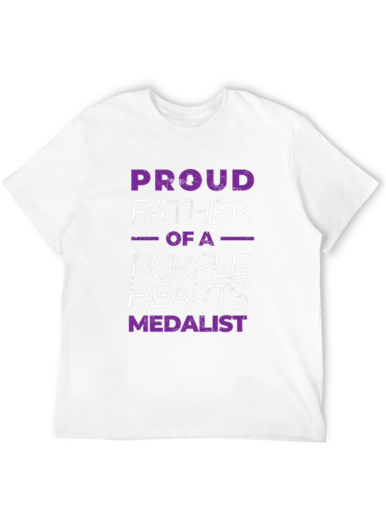 Proud Father Purple Hearts Medalist Graphic Tee