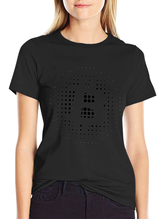 Bitcoin Dot Matrix Black T-Shirt