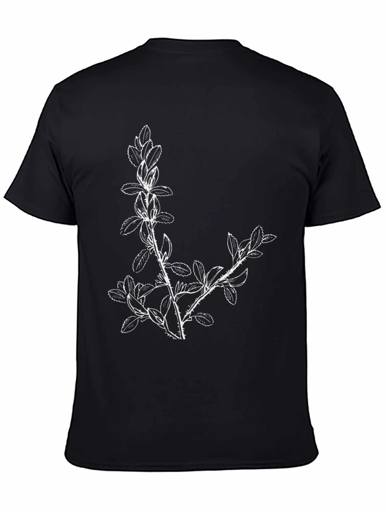 Botanical Branch Black T-Shirt