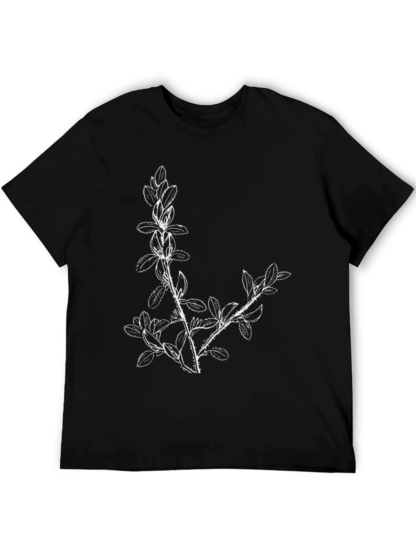 Botanical Branch Black T-Shirt