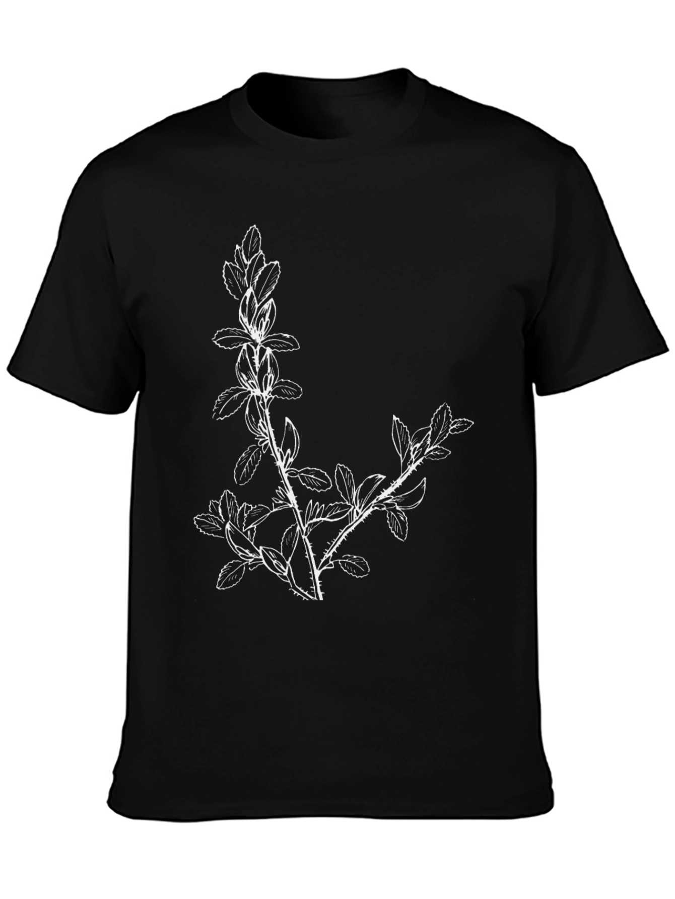 Botanical Branch Black T-Shirt