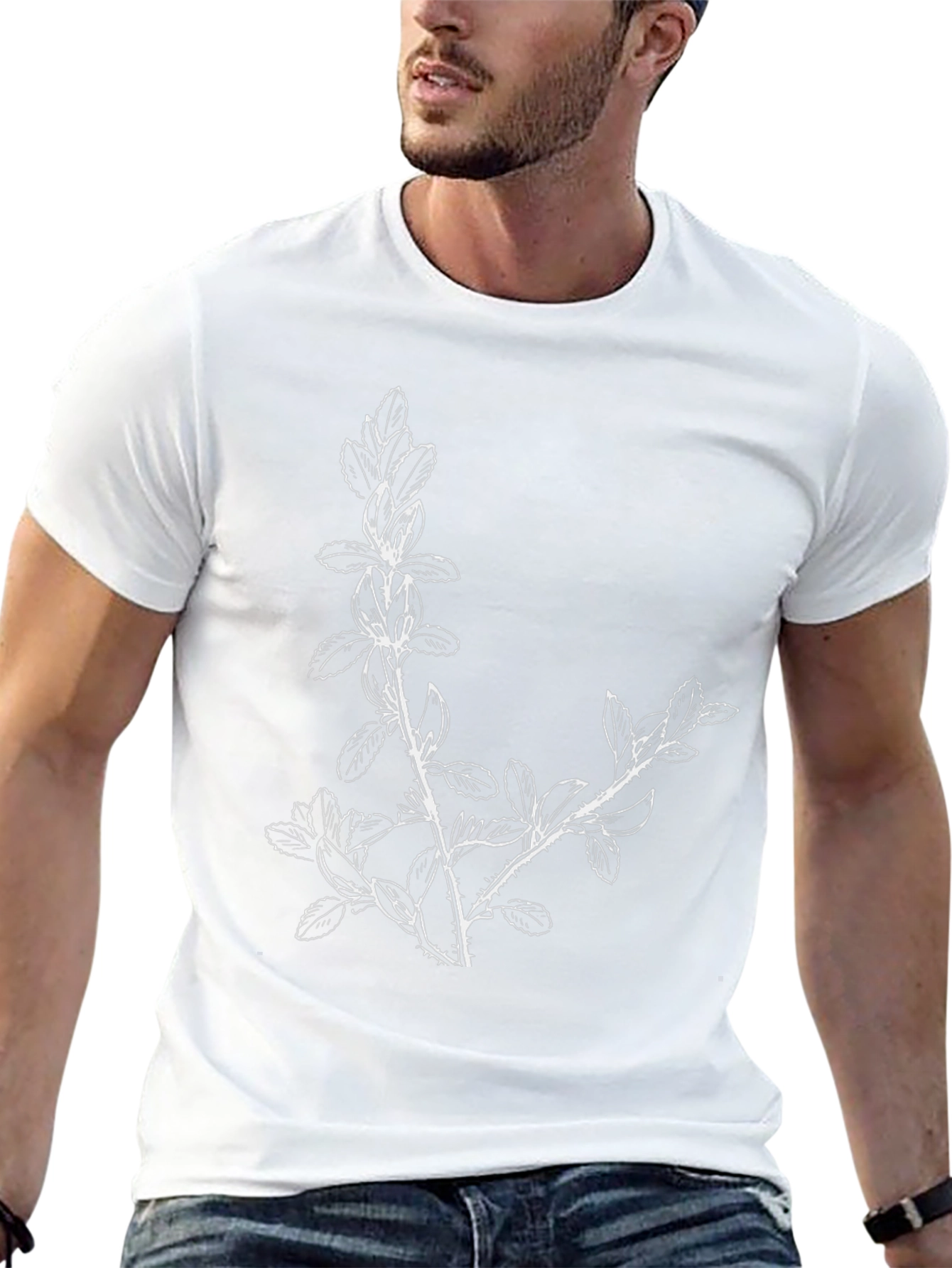 Botanical Branch Black T-Shirt