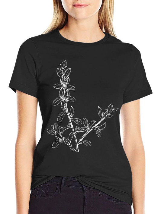 Botanical Branch Black T-Shirt