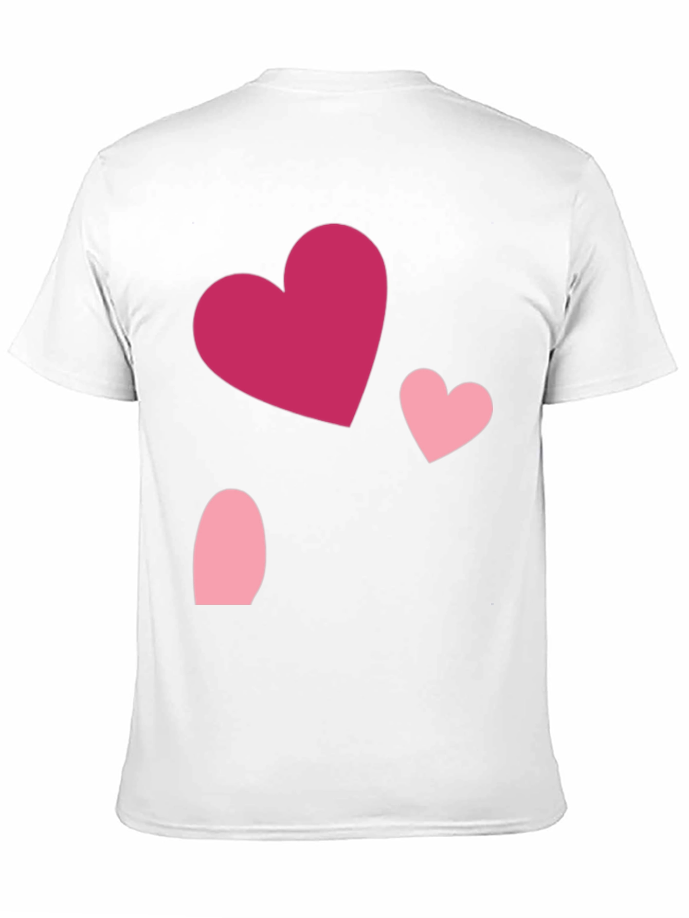Heart Pattern Black Casual T-Shirt