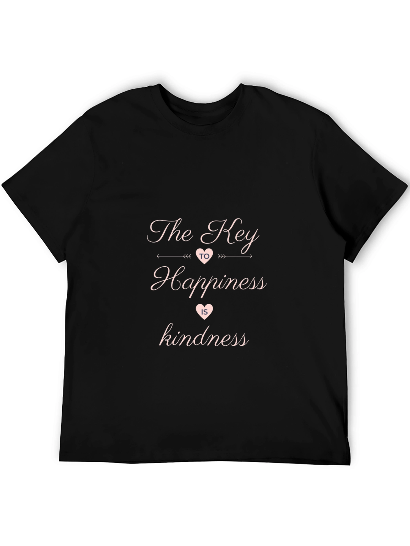 The Key to Happiness Kindness Black Tee