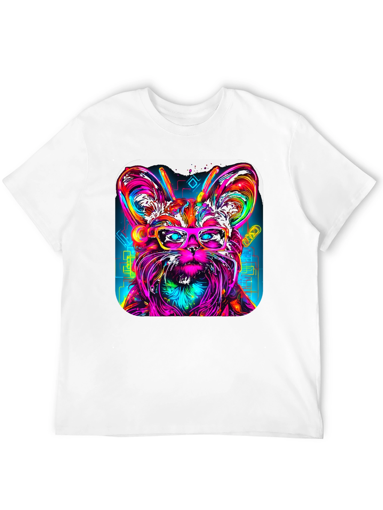 Psychedelic Yorkie T-Shirt - Cool Dog Art