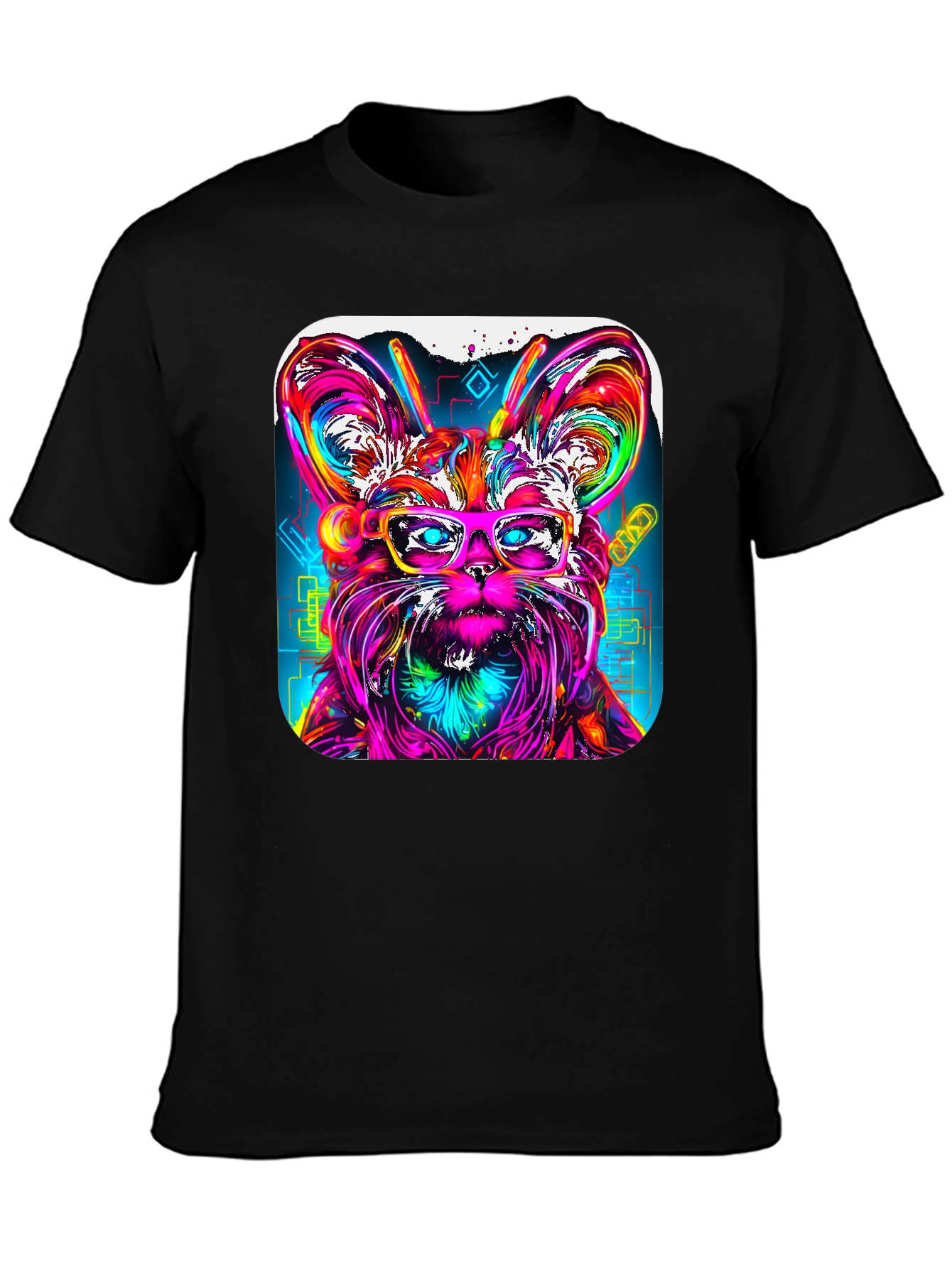 Psychedelic Yorkie T-Shirt - Cool Dog Art