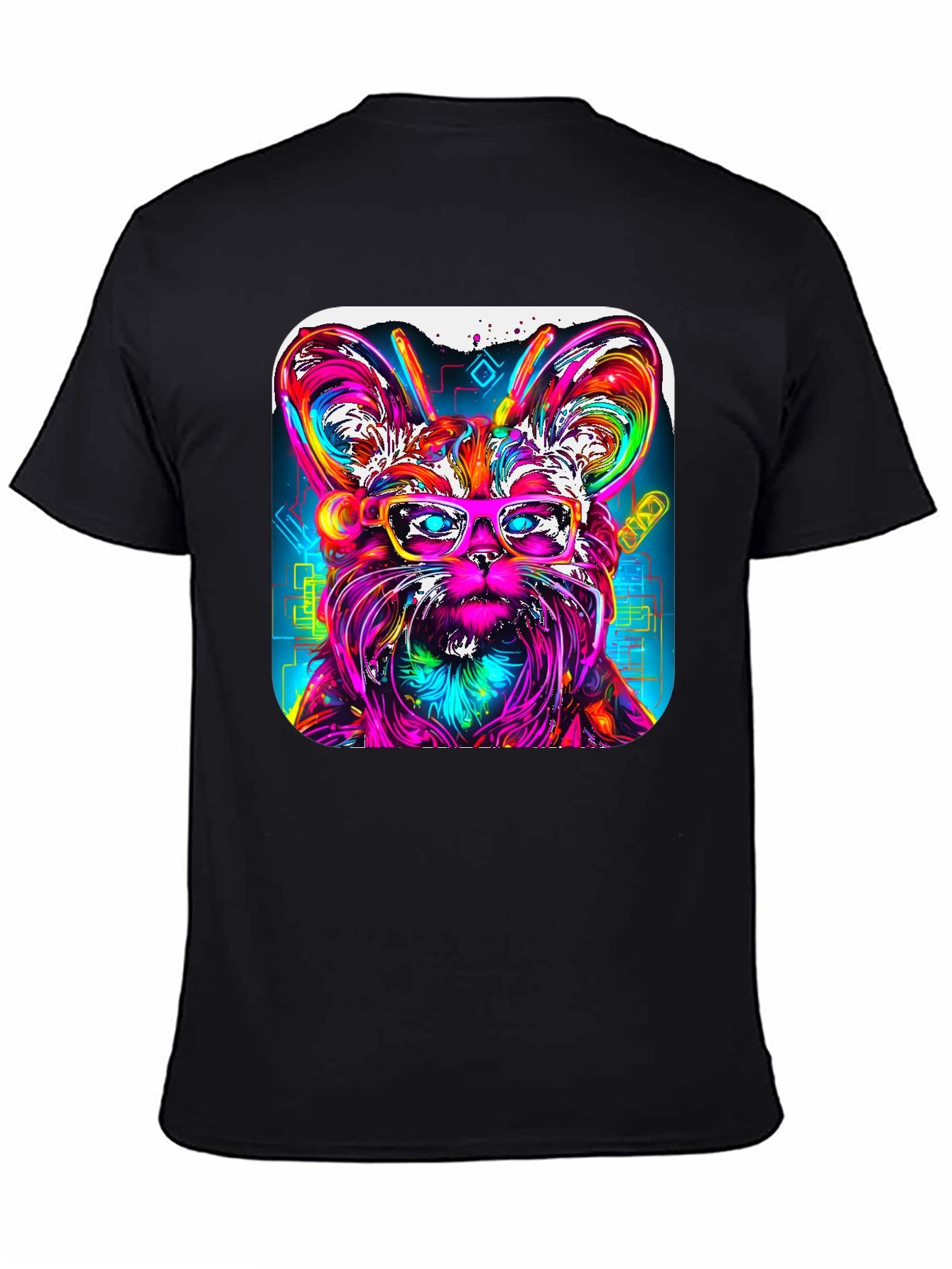 Psychedelic Yorkie T-Shirt - Cool Dog Art