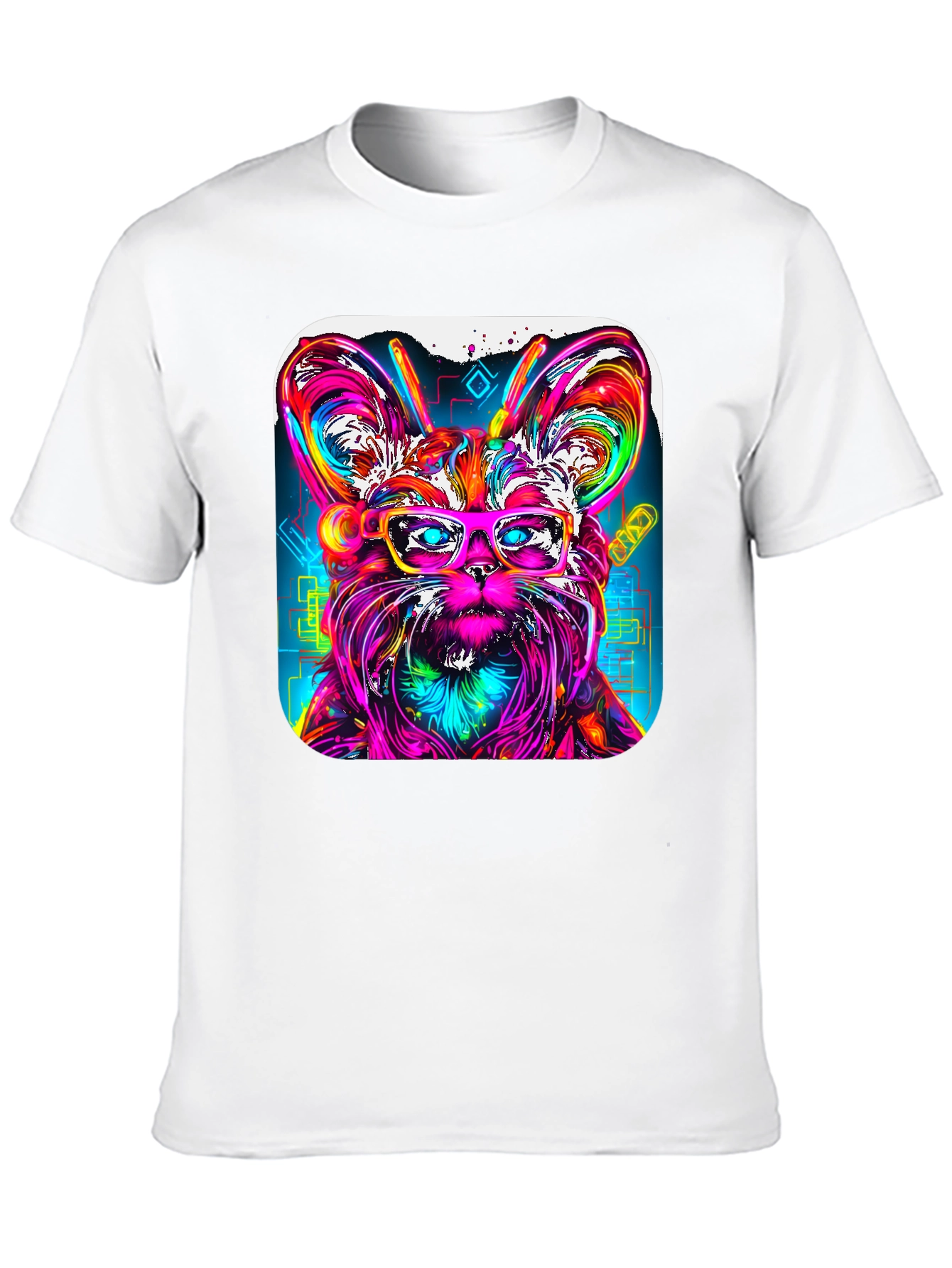 Psychedelic Yorkie T-Shirt - Cool Dog Art