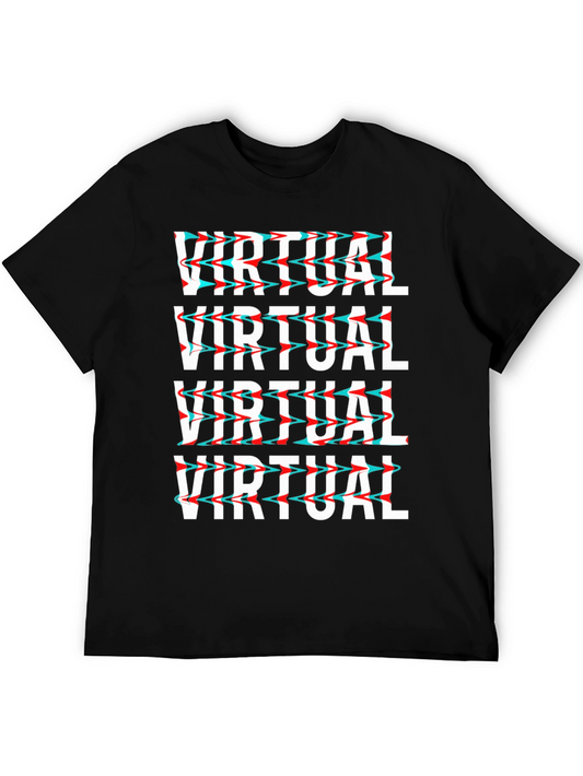 Virtual Glitch Graphic Tee - Black