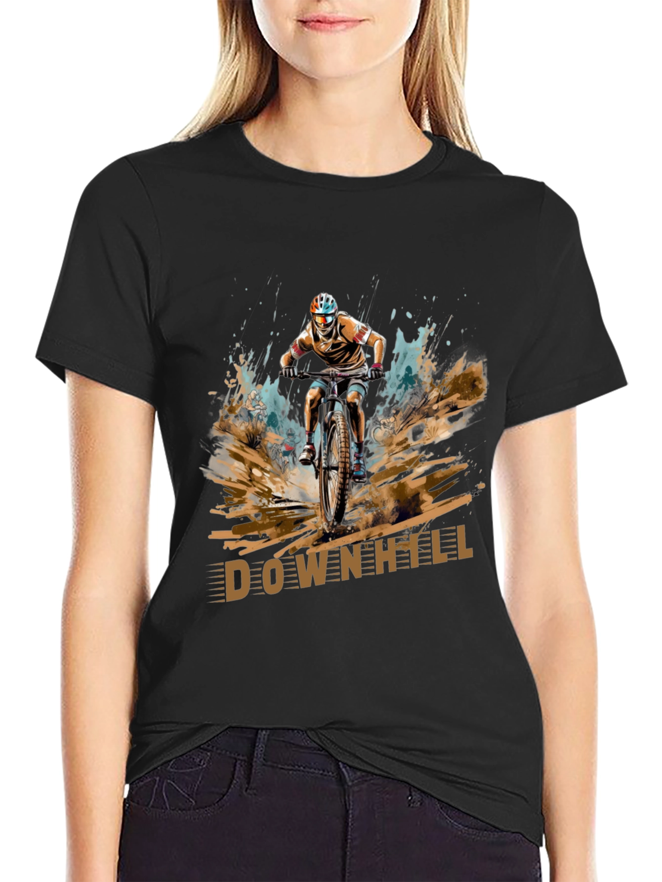 Downhill Mountain Bike Graphic Tee - Adventure Ready