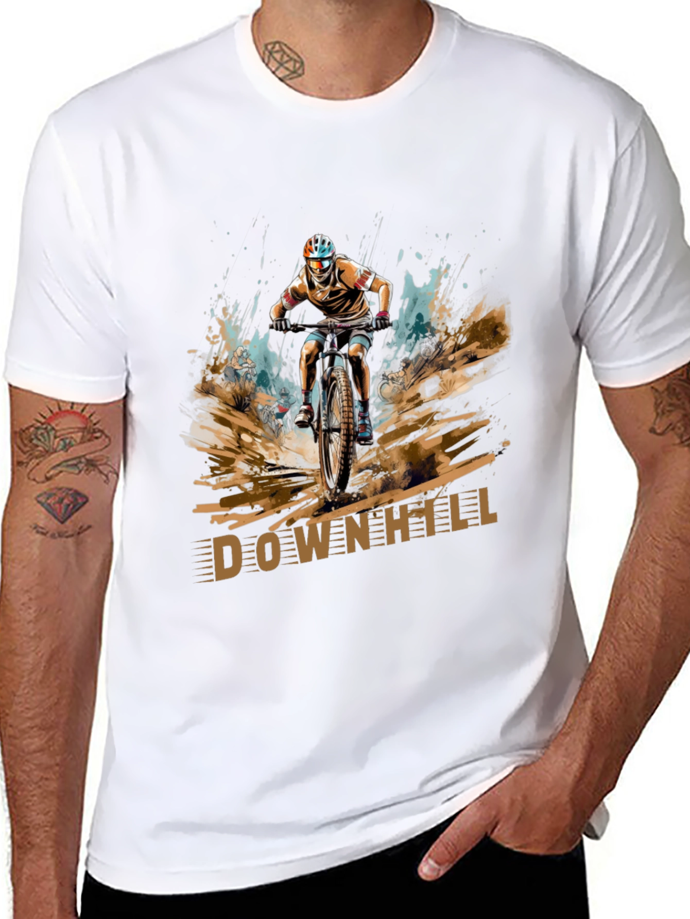 Downhill Mountain Bike Graphic Tee - Adventure Ready