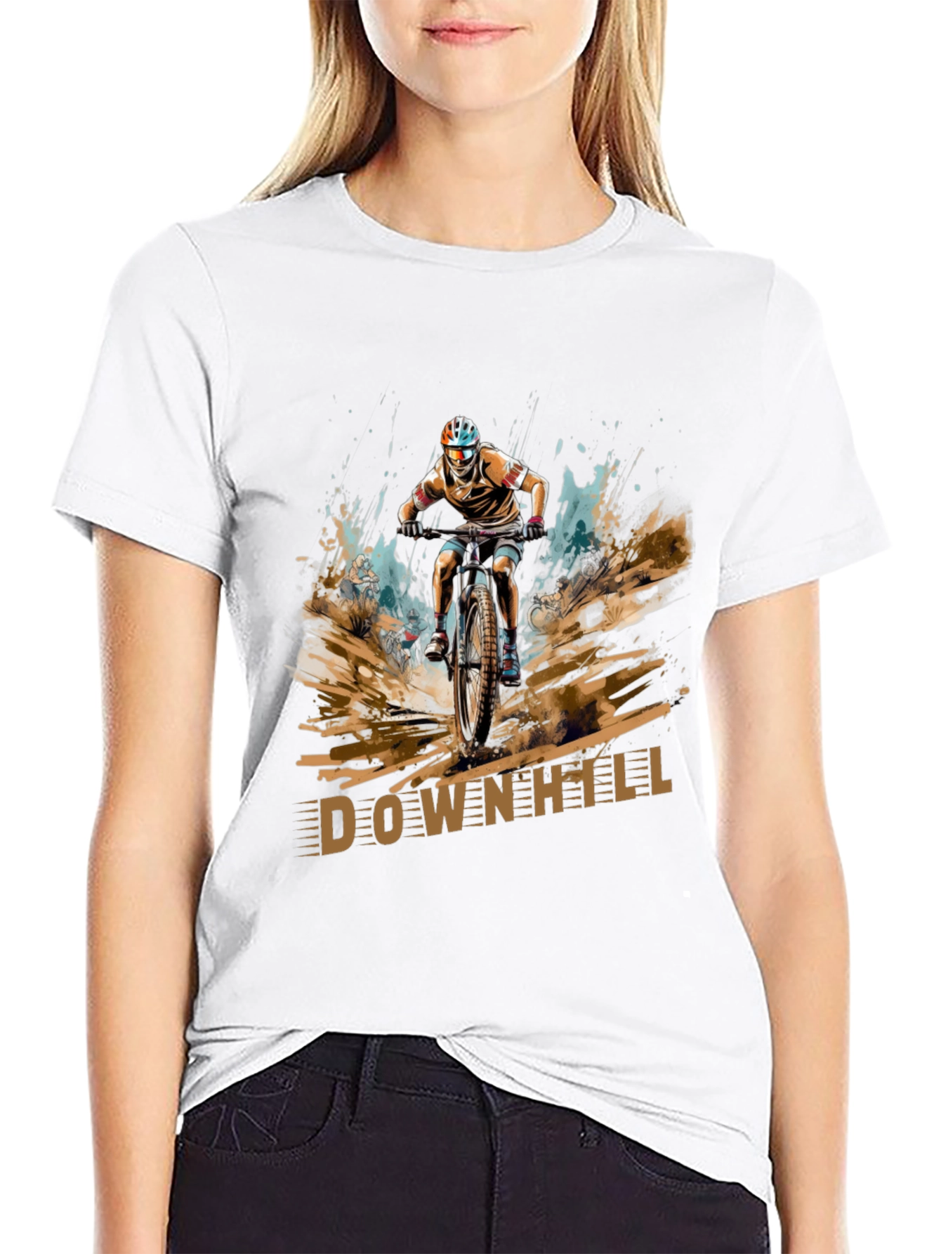 Downhill Mountain Bike Graphic Tee - Adventure Ready