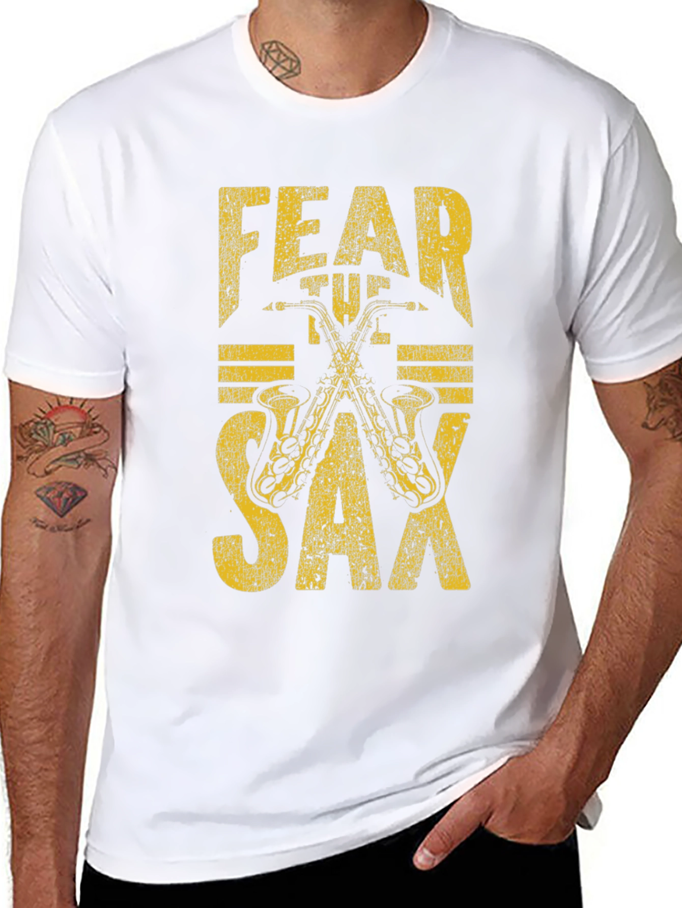 Fear The Sax T-Shirt: Musicians Graphic Tee