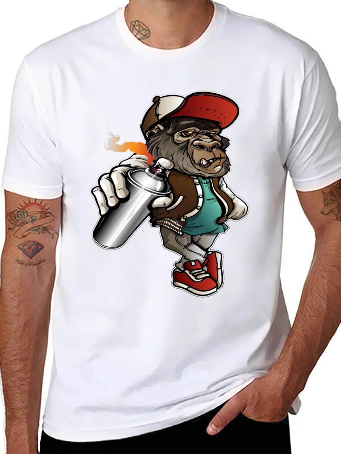Cool Gorilla Graffiti Artist T-Shirt