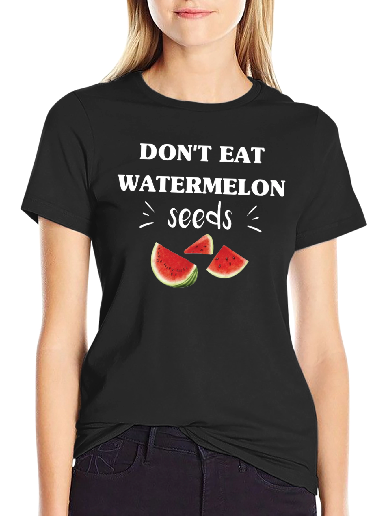 Funny Watermelon Seeds Graphic Tee - Novelty T-Shirt