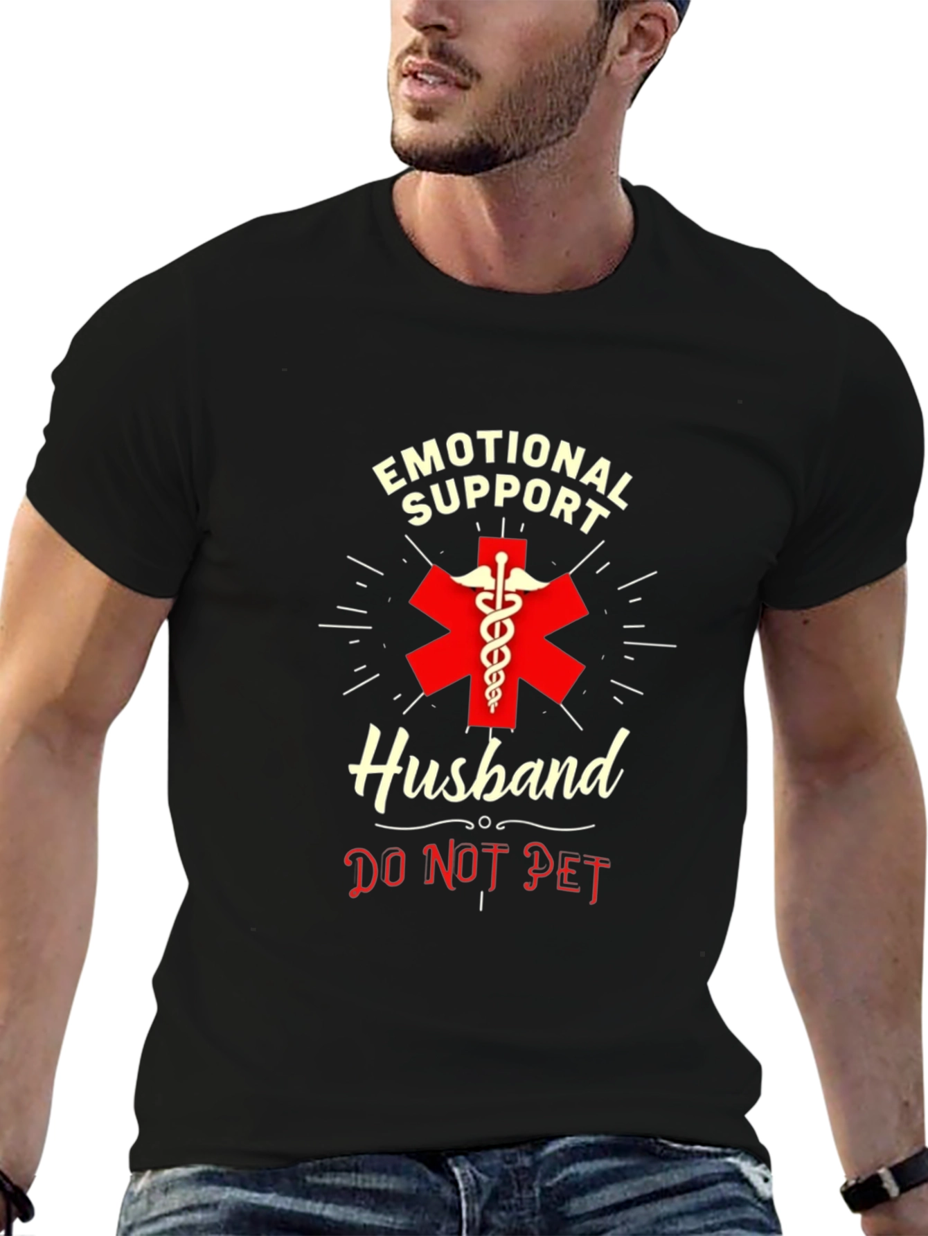 Emotional Support Husband T-Shirt - Do Not Pet
