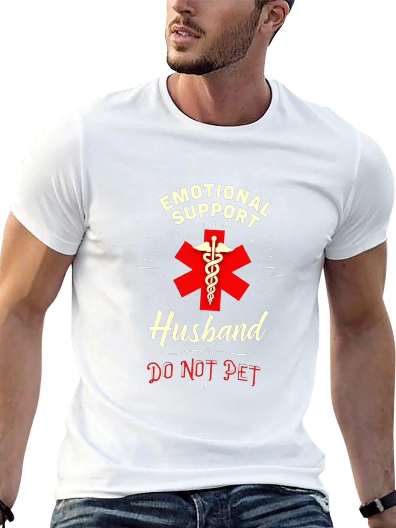 Emotional Support Husband T-Shirt - Do Not Pet