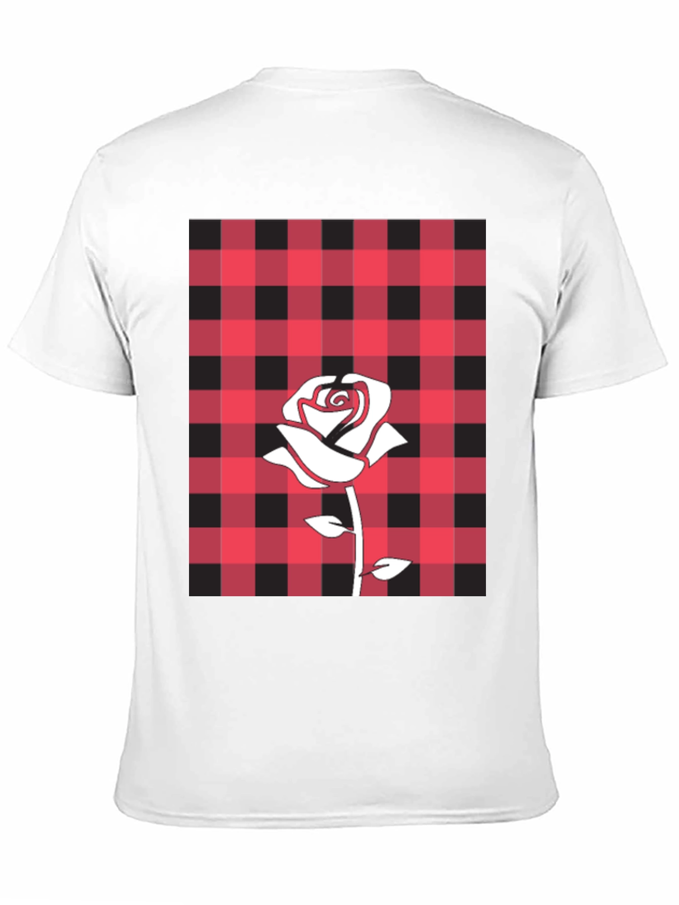 Rose and Plaid Graphic Tee