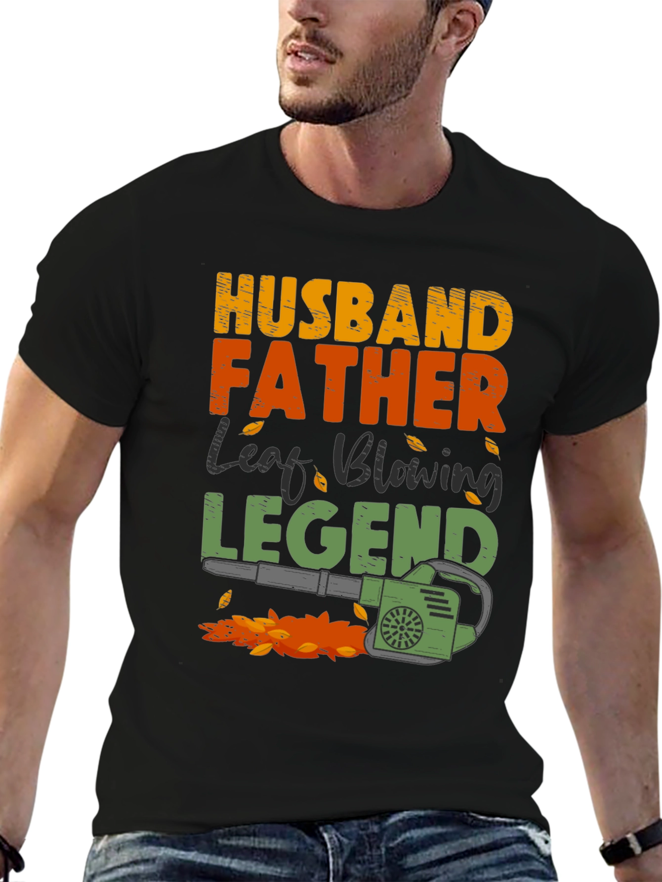 Husband Father Leaf Blowing Legend T-Shirt