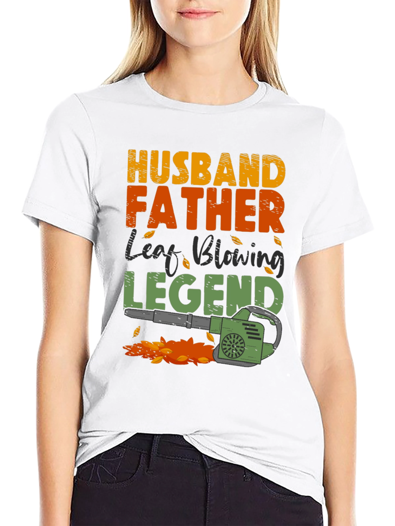Husband Father Leaf Blowing Legend T-Shirt