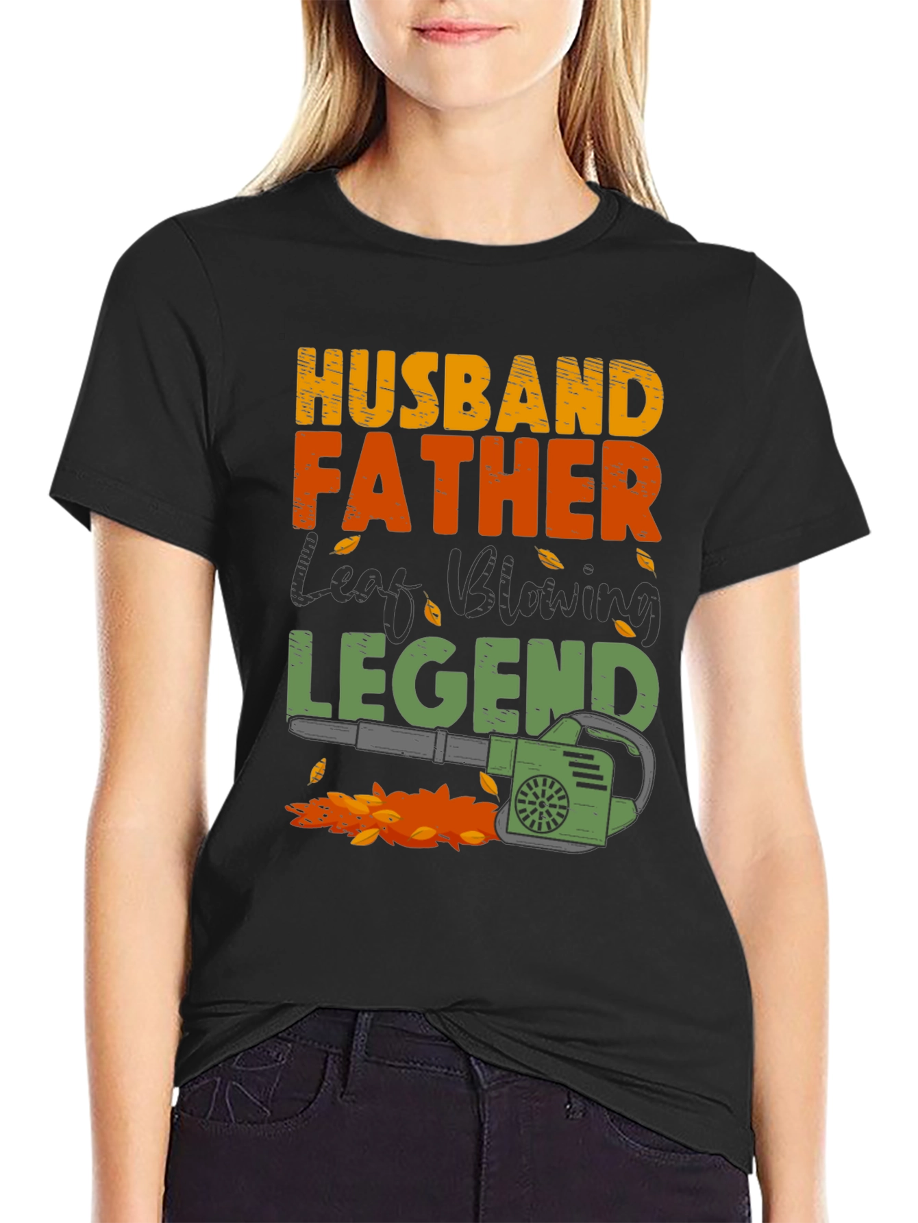 Husband Father Leaf Blowing Legend T-Shirt