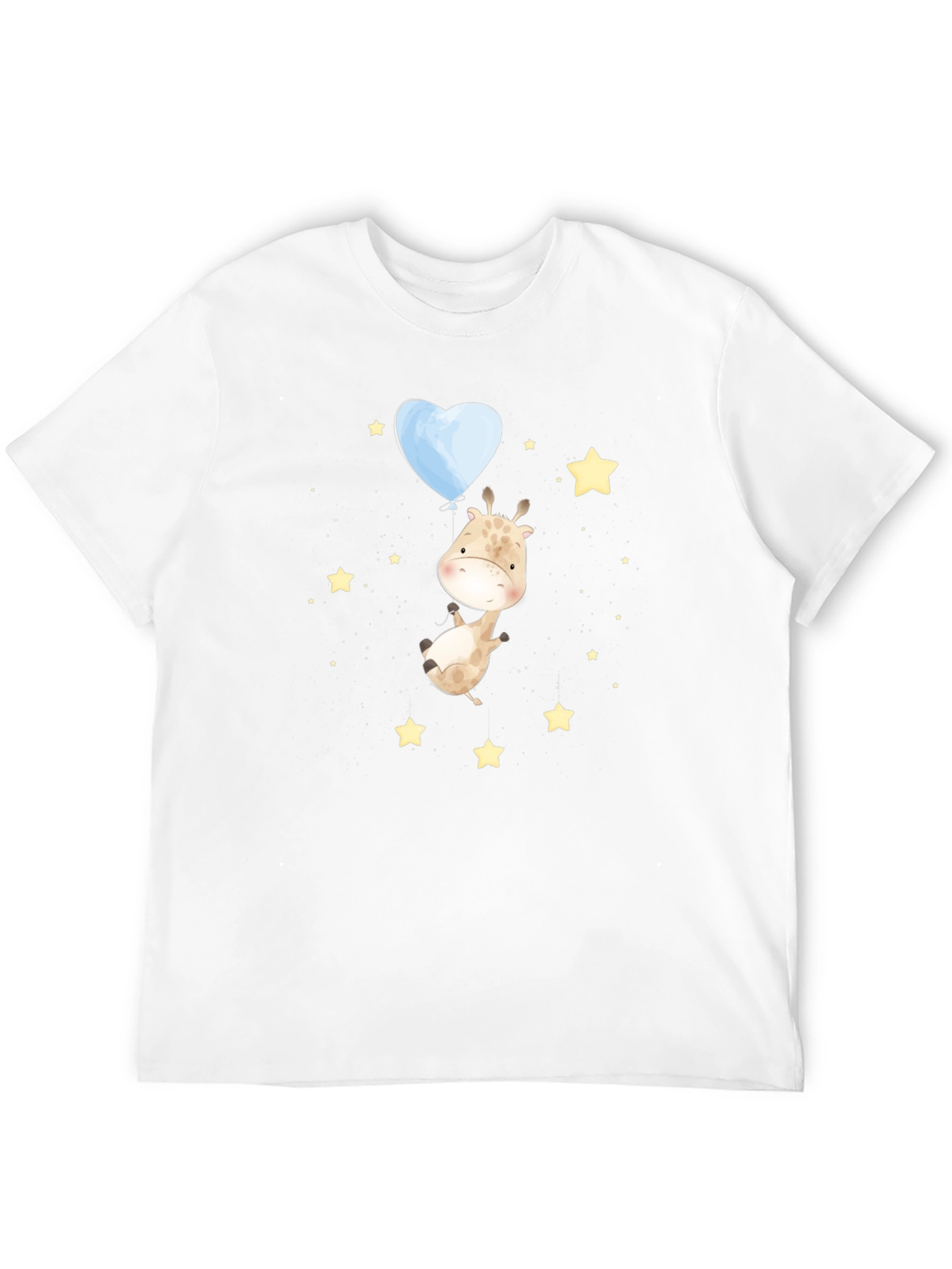 Giraffe & Balloon Graphic Tee - Black