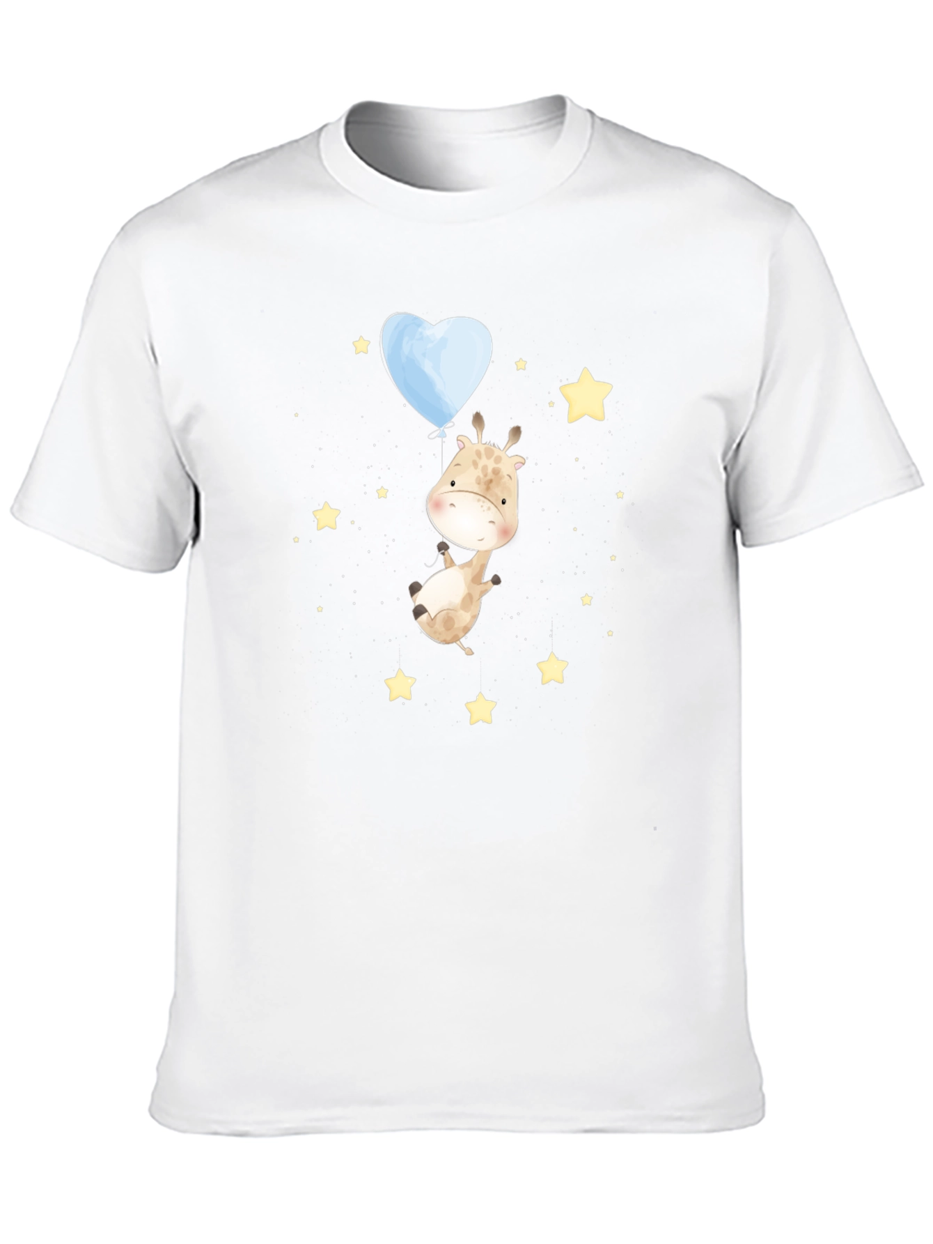 Giraffe & Balloon Graphic Tee - Black