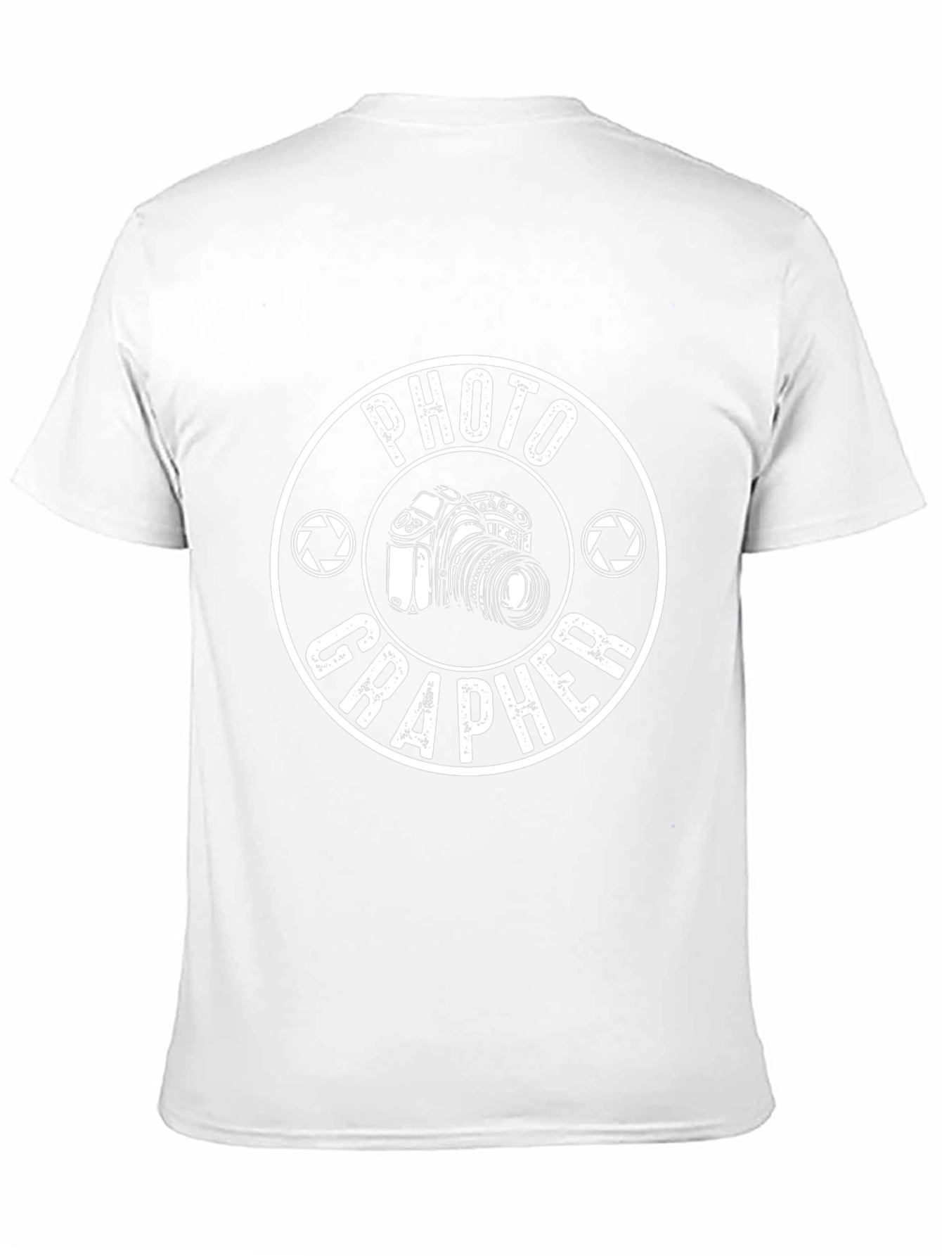 Photographer Camera Graphic T-Shirt - Black Crew Neck Tee