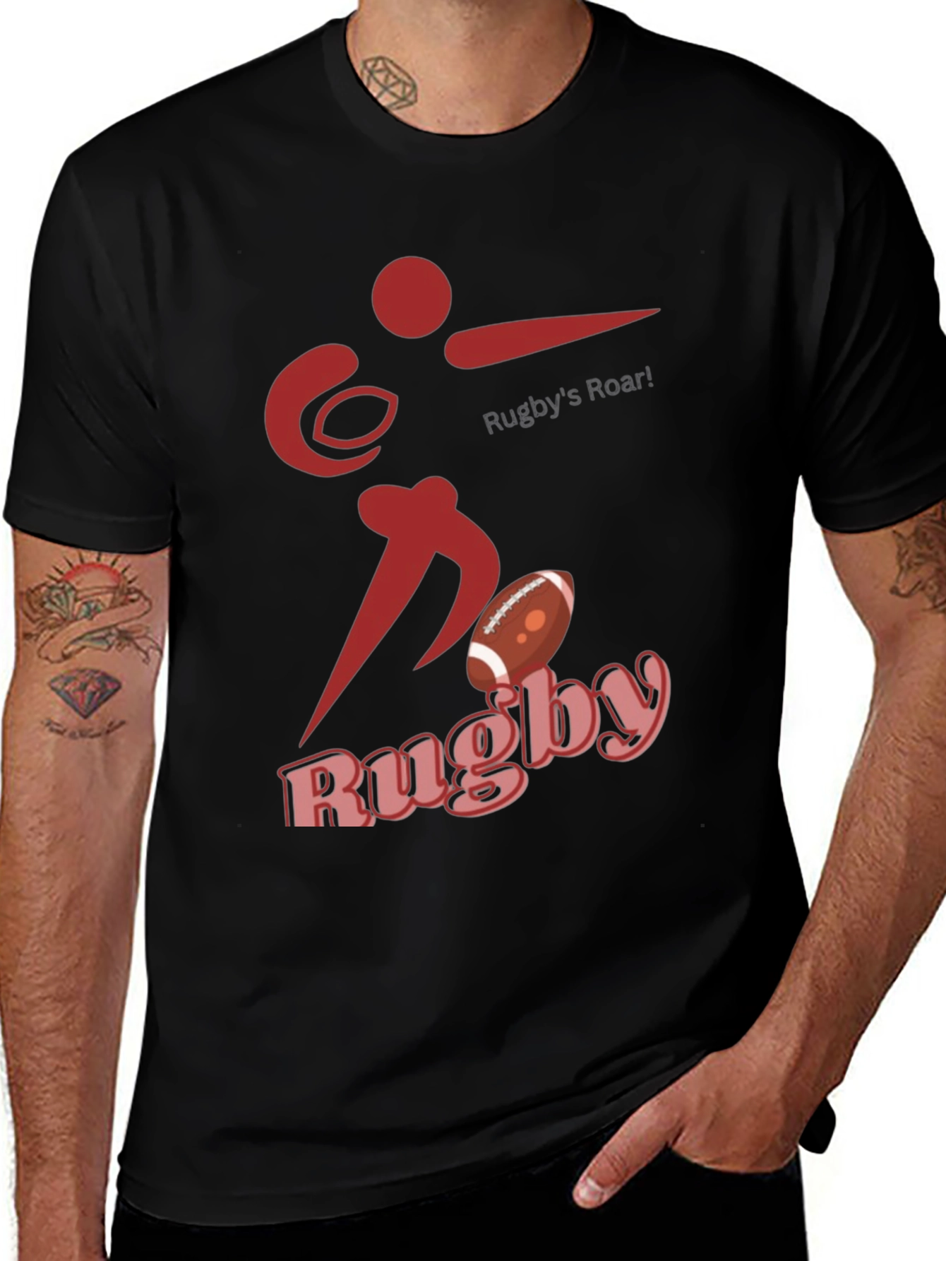 Rugbys Roar Graphic Tee - Sporty Style