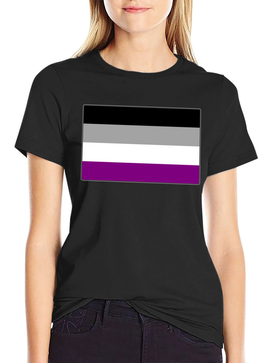 Asexual Pride Flag Graphic Tee - Black
