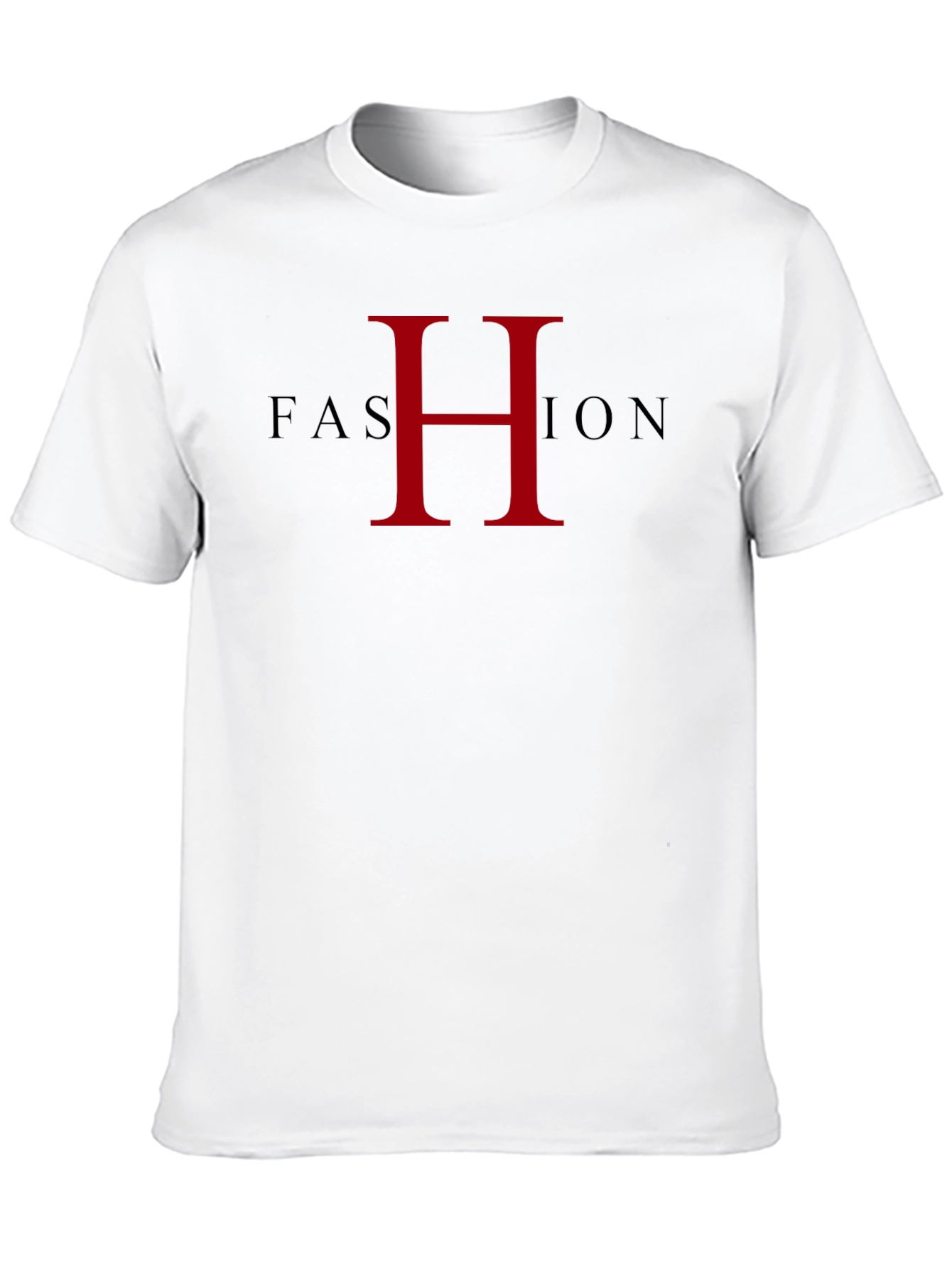 Fashion H Mens Black Graphic Tee