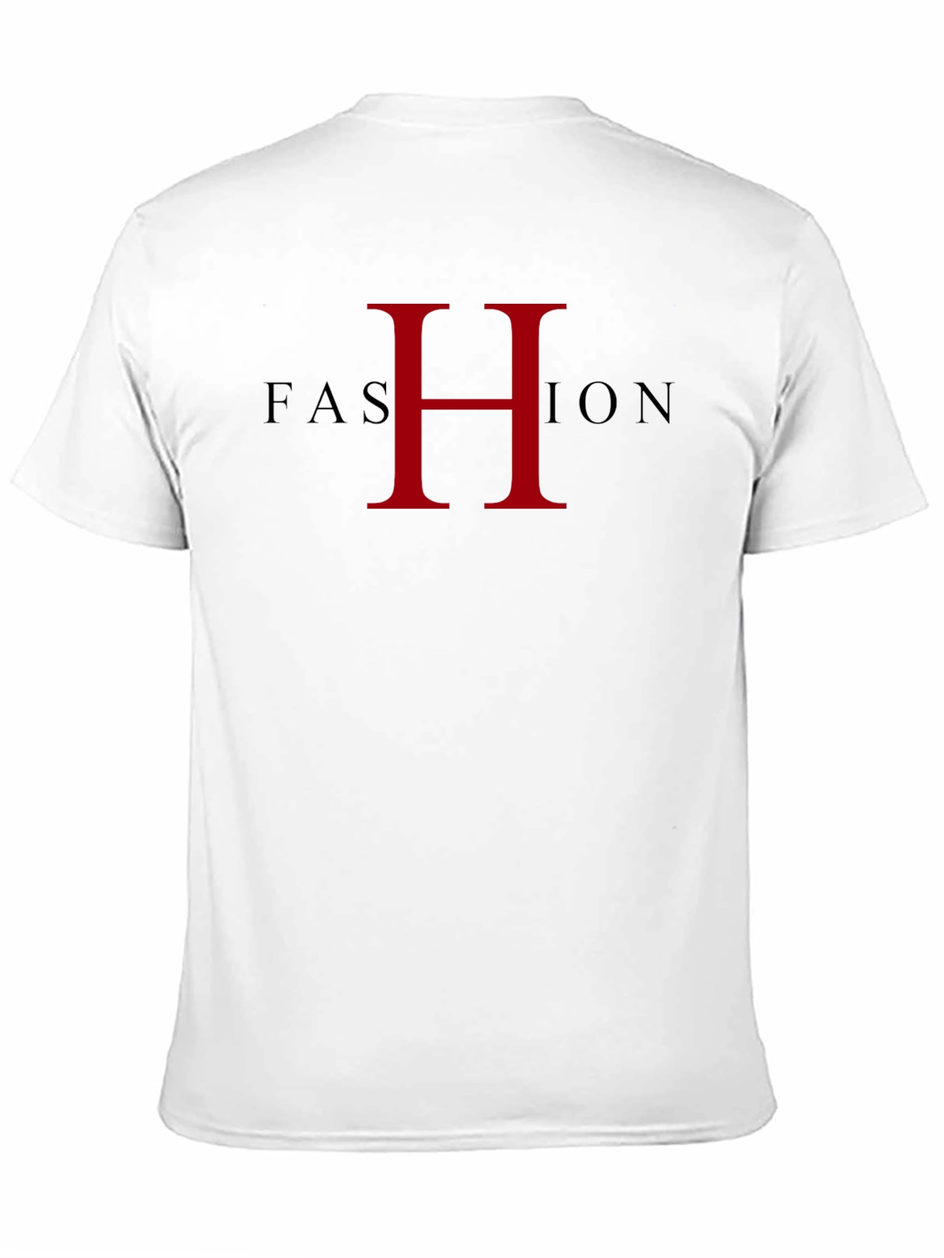 Fashion H Mens Black Graphic Tee