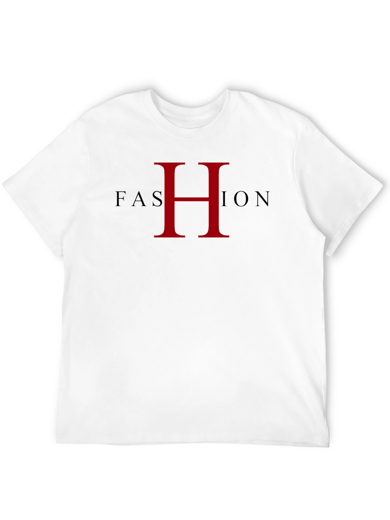 Fashion H Mens Black Graphic Tee
