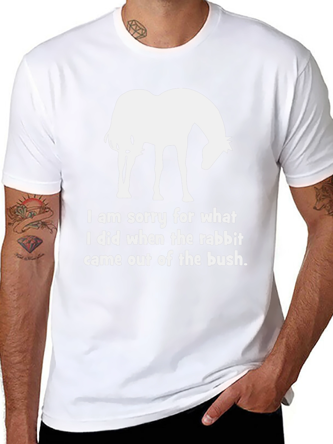 Funny Horse & Rabbit Apology T-Shirt