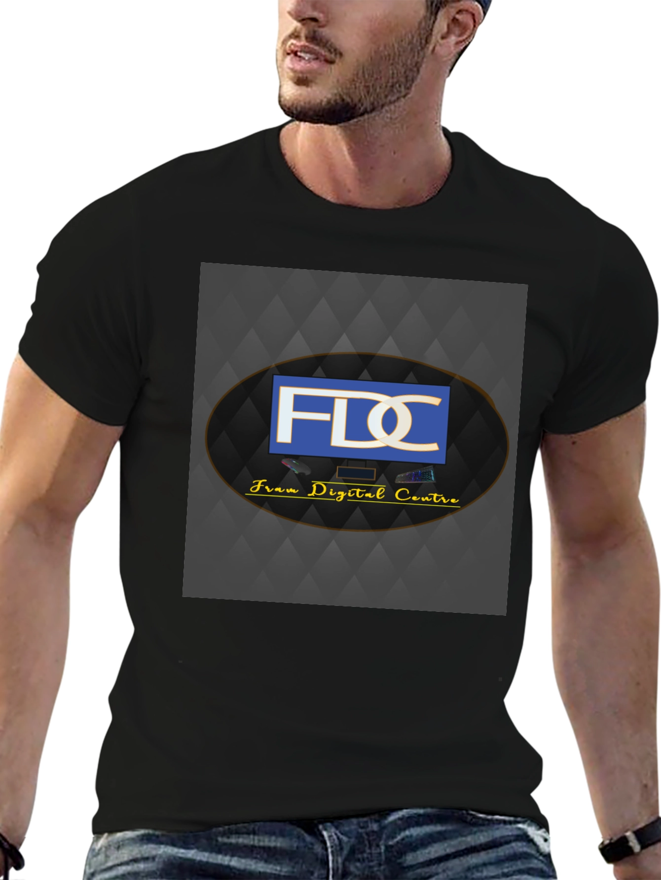 Black FDC Digital Centre T-Shirt