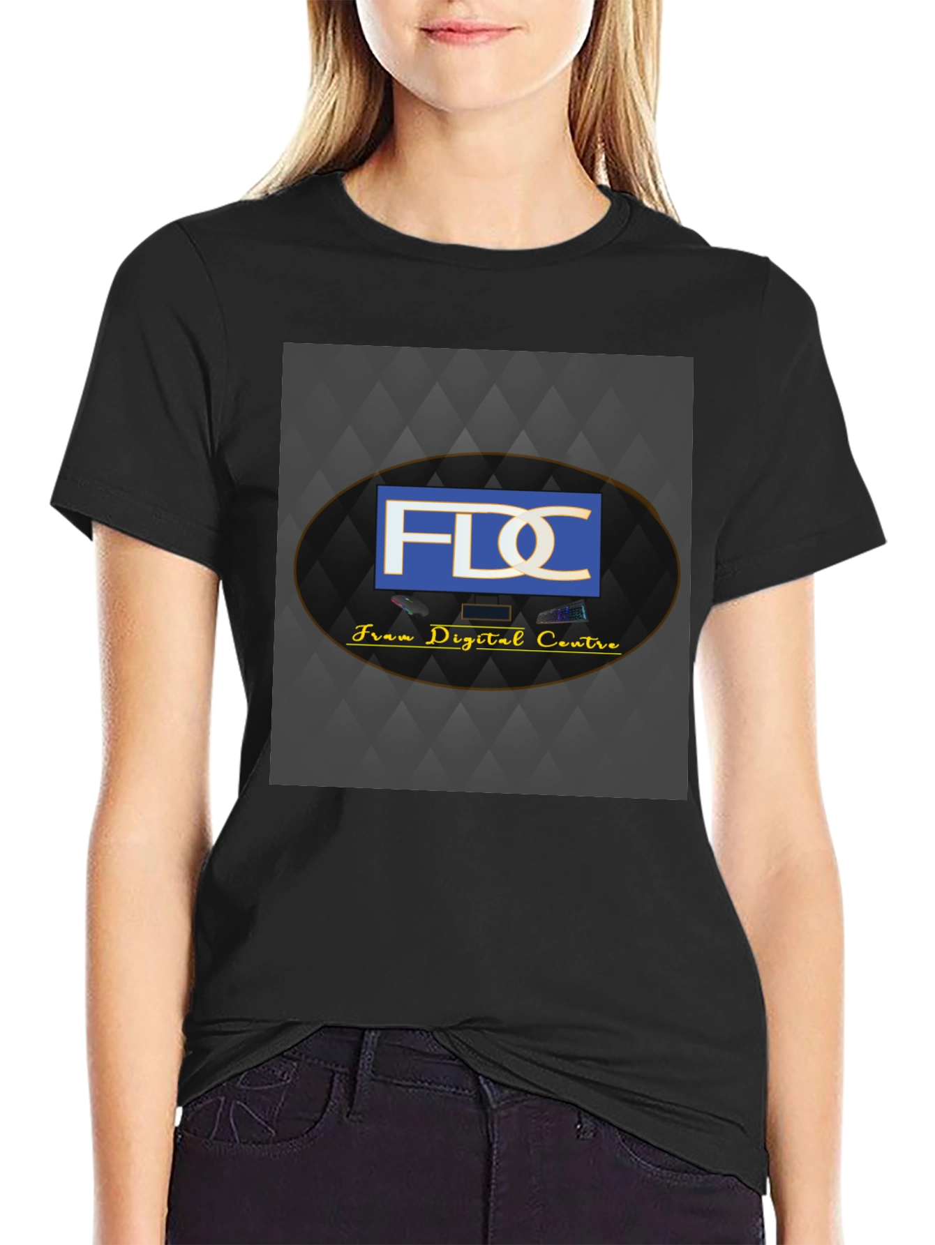 Black FDC Digital Centre T-Shirt