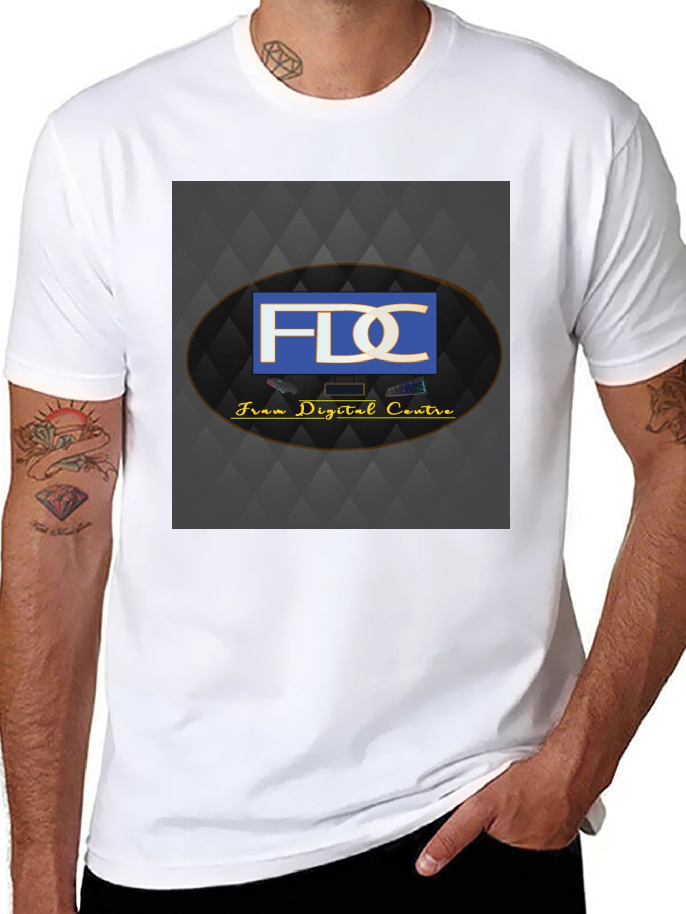 Black FDC Digital Centre T-Shirt
