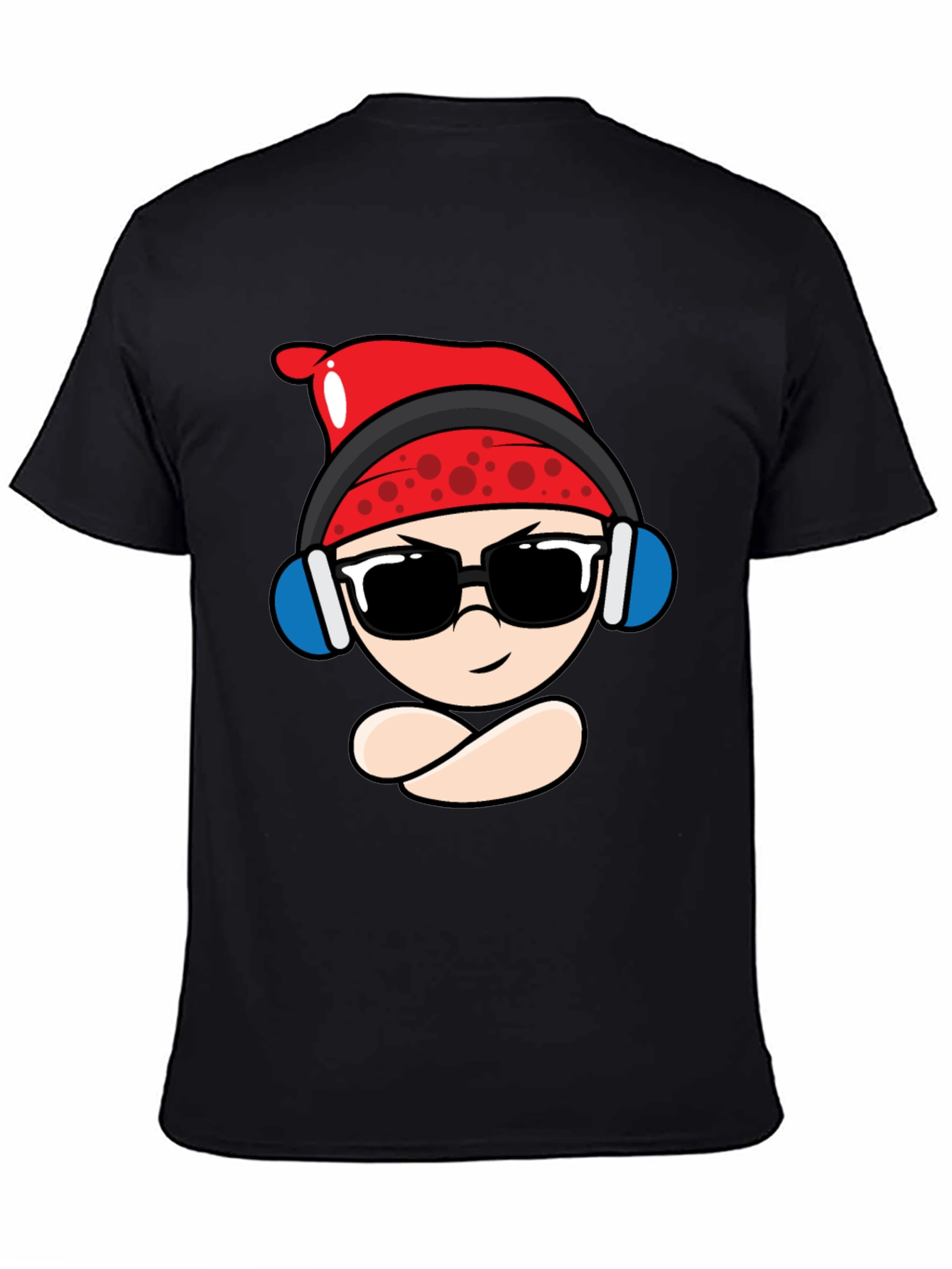 Cool Cartoon Character Black T-Shirt