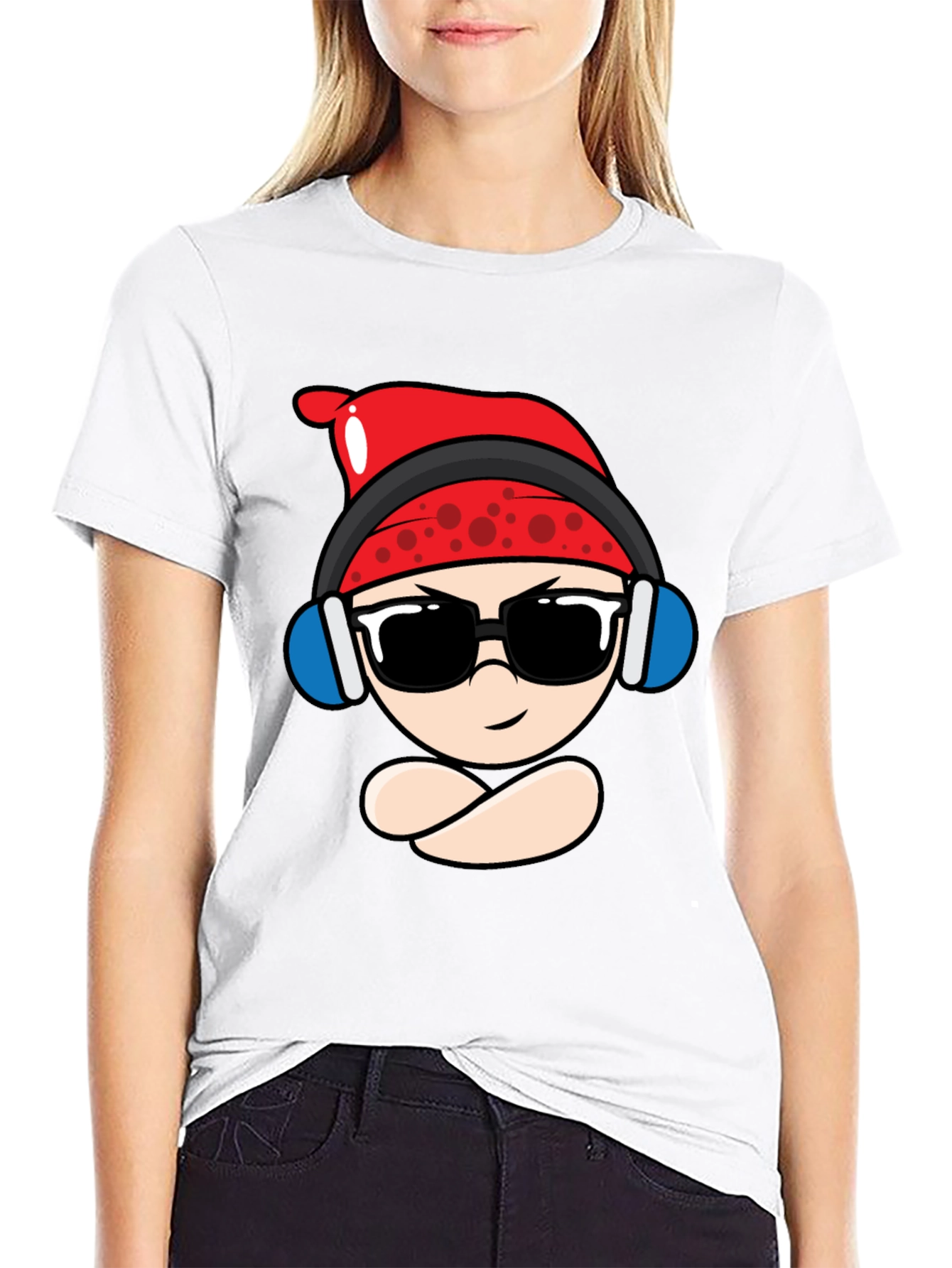 Cool Cartoon Character Black T-Shirt