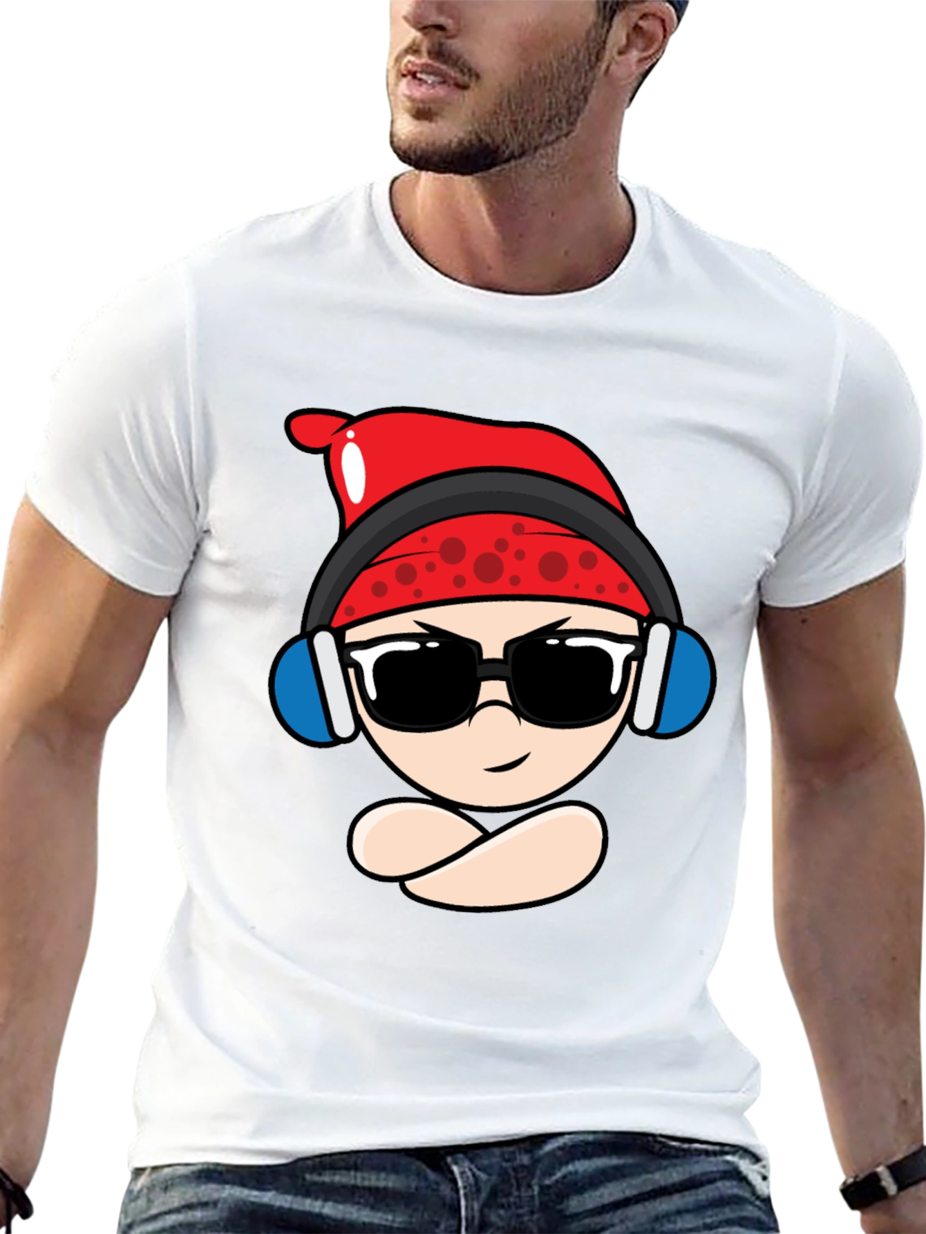 Cool Cartoon Character Black T-Shirt