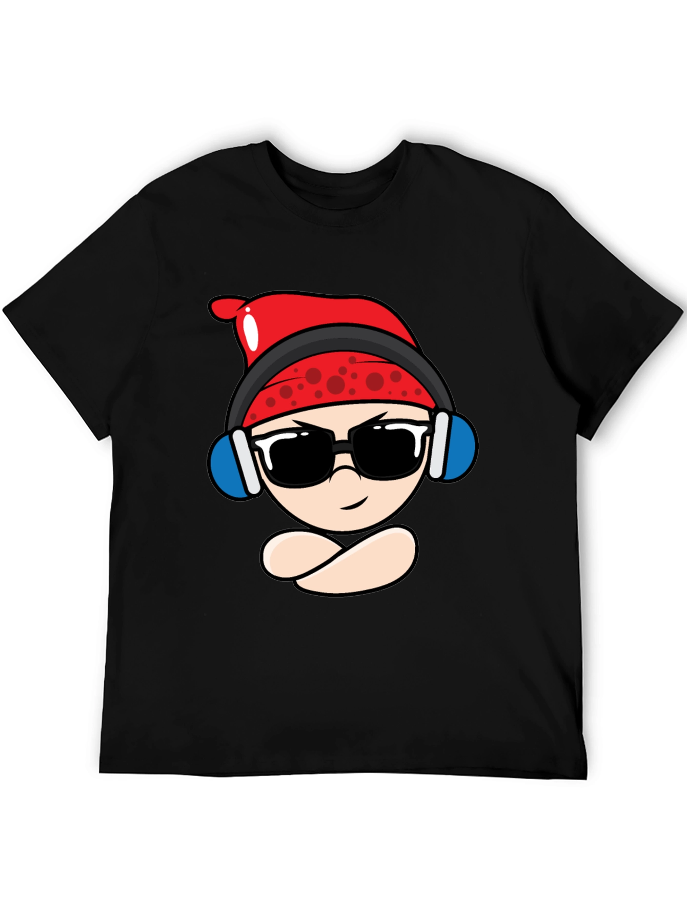 Cool Cartoon Character Black T-Shirt