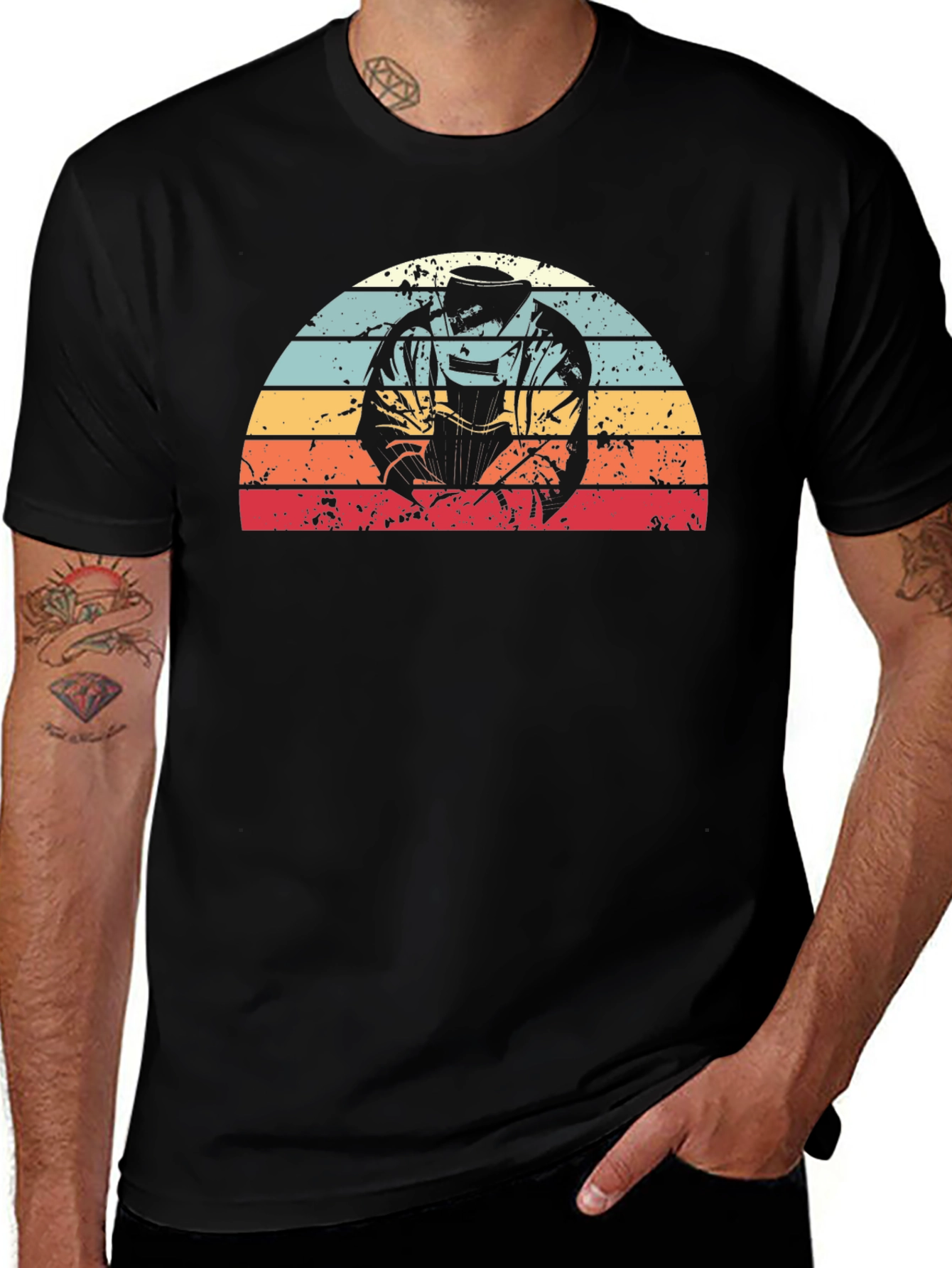 Welder Retro Sunset Graphic Tee - Black