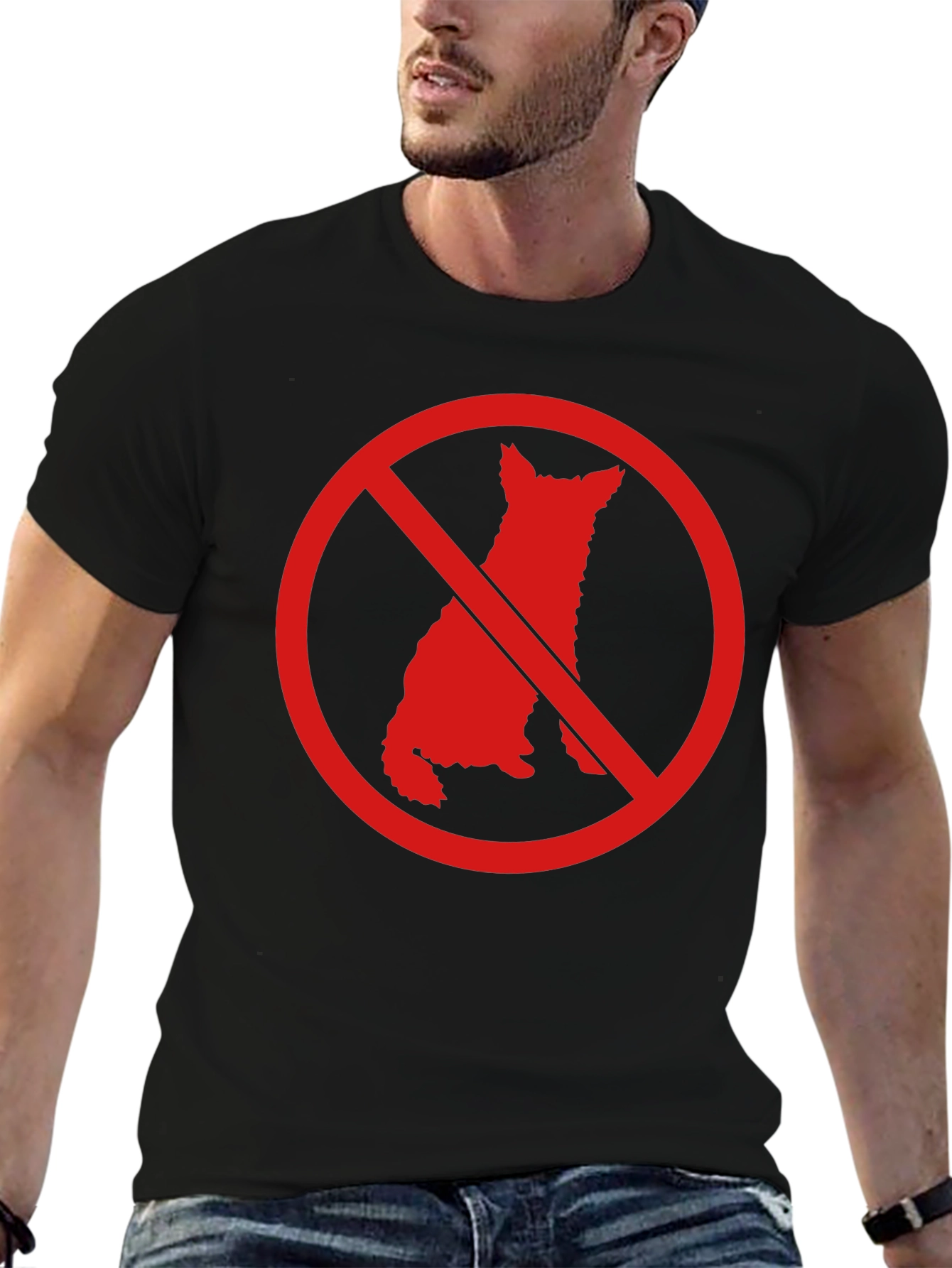 No Dogs Allowed Graphic T-Shirt - Mens Black Tee