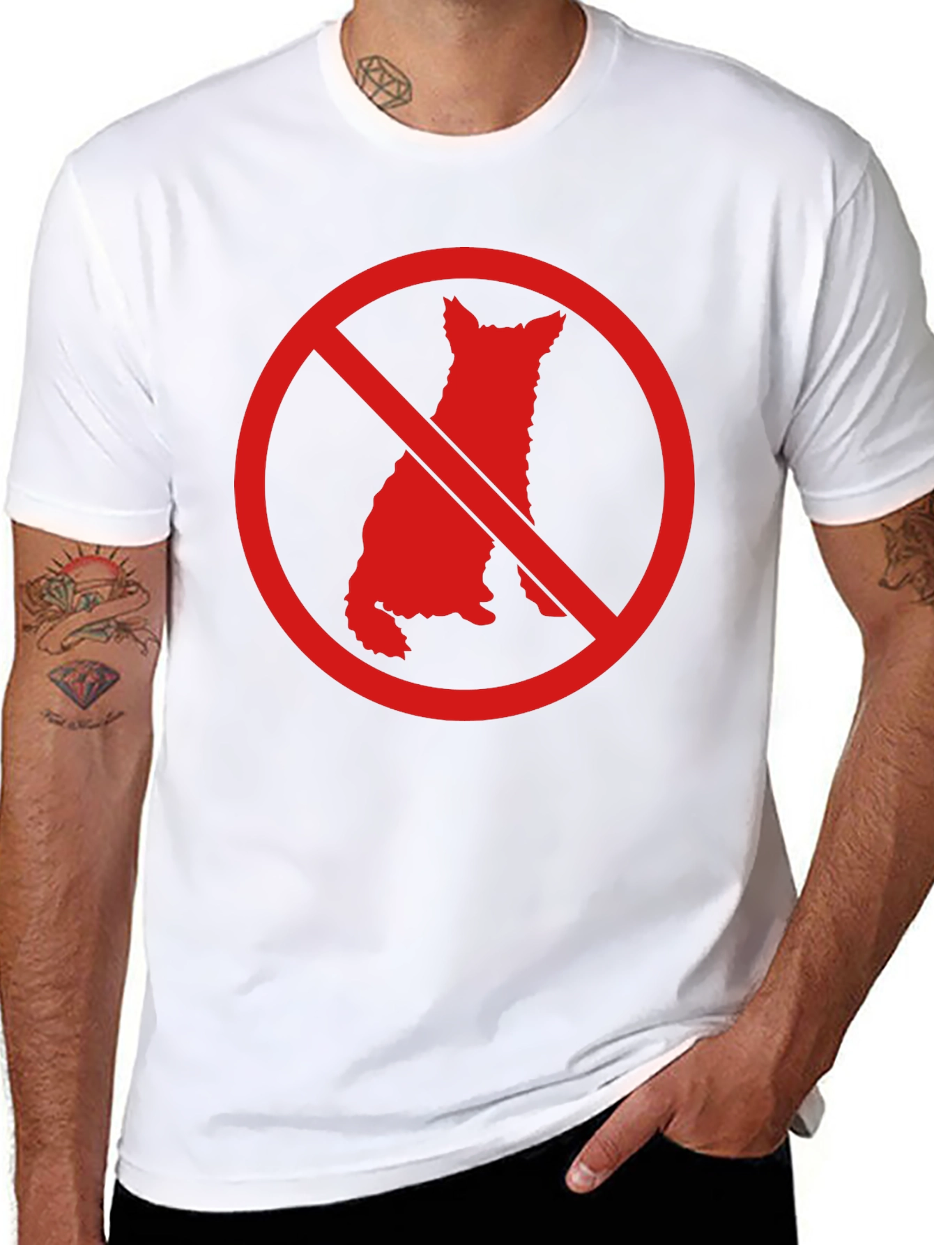 No Dogs Allowed Graphic T-Shirt - Mens Black Tee