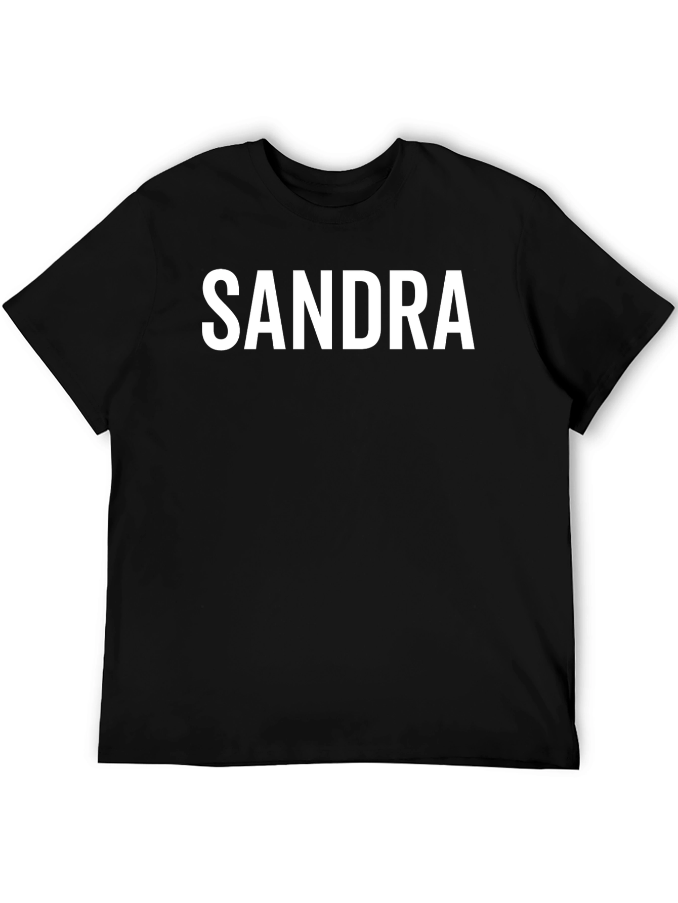 Sandra Custom Name Black T-Shirt