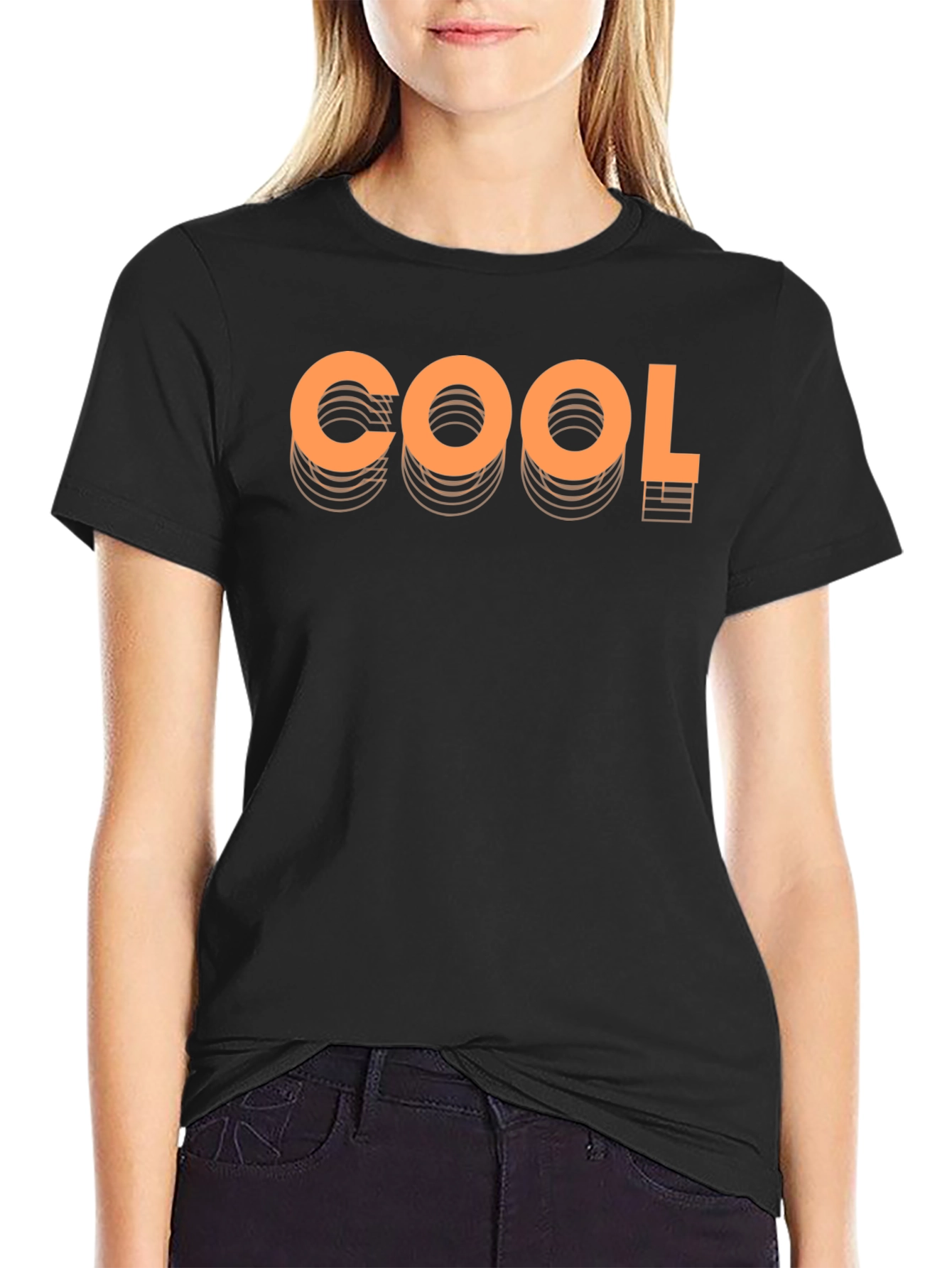 Cool Graphic Print Black Tee