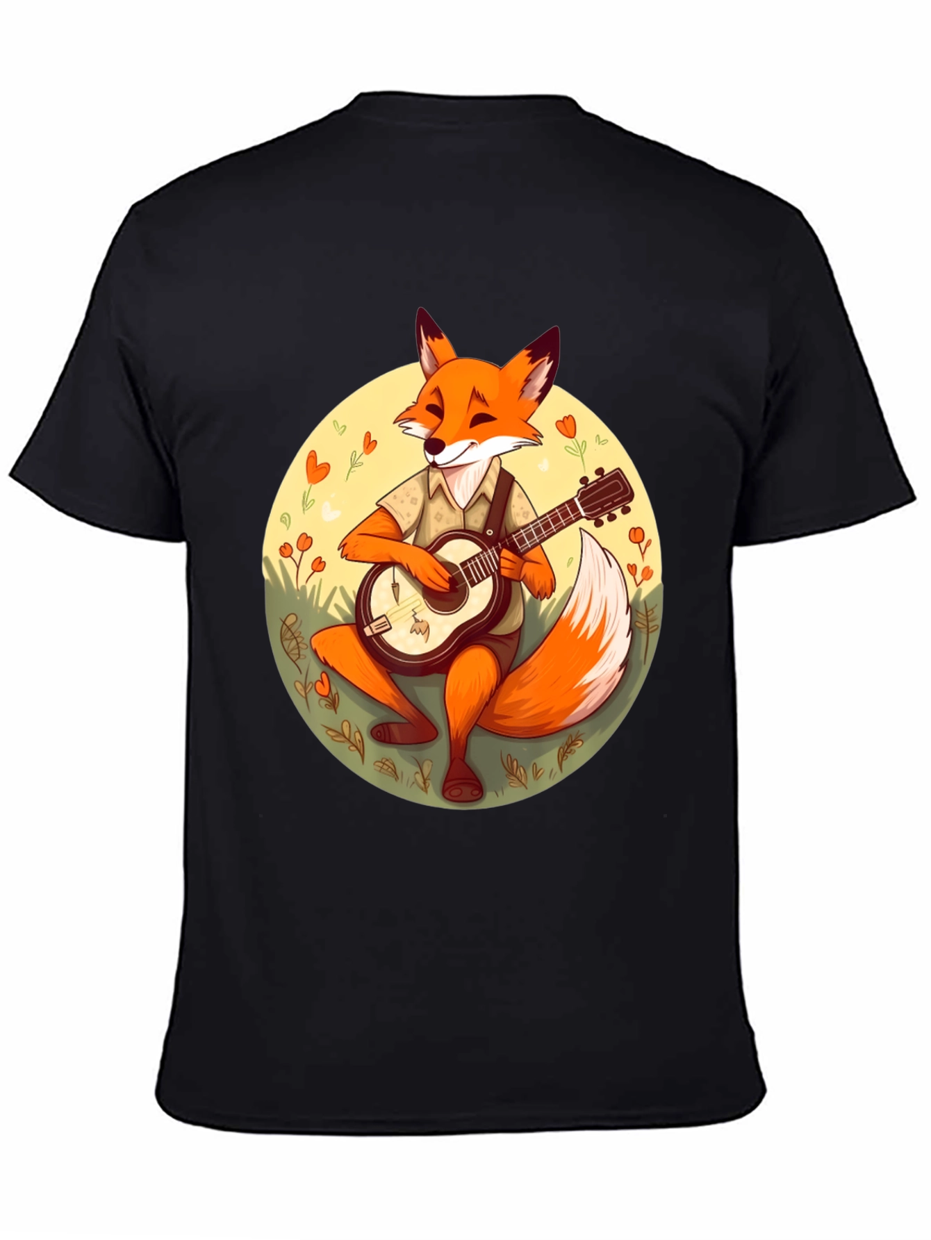 Fox Musician Graphic Tee - Playful Design