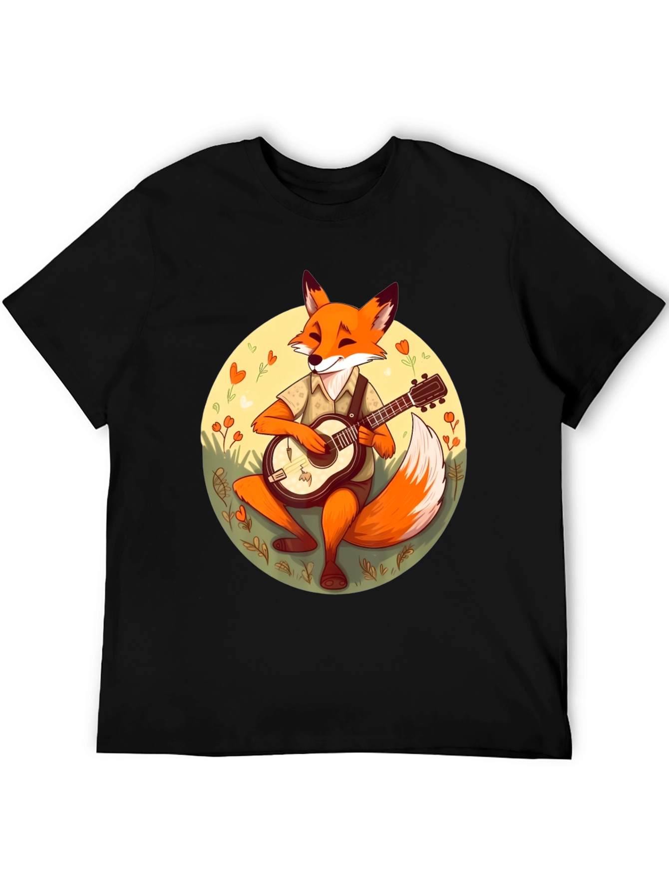 Fox Musician Graphic Tee - Playful Design