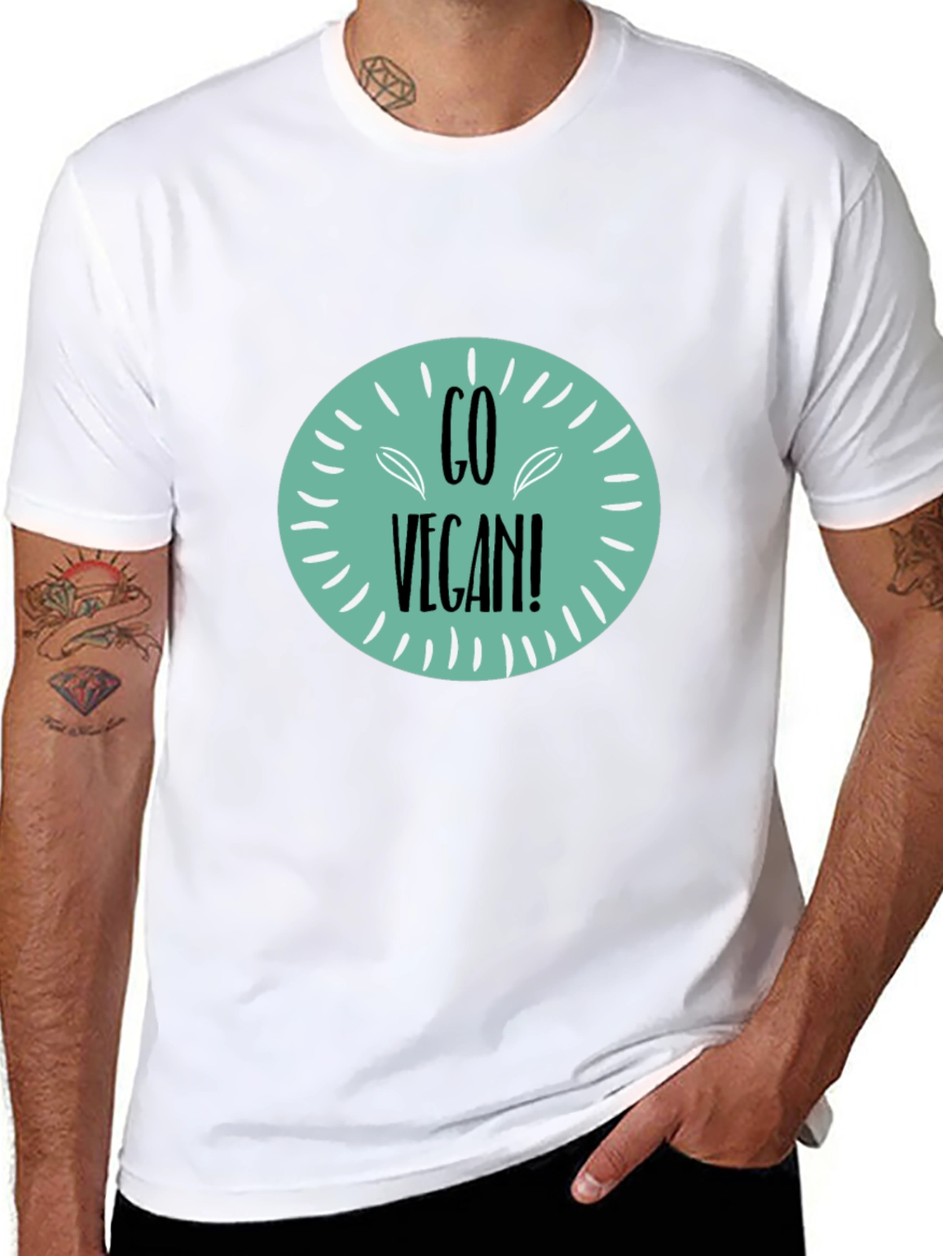 Go Vegan! Black Graphic Tee